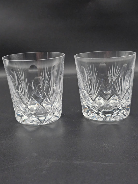 Beautiful pair of vintage Crystal tumblers 9oz 260ml