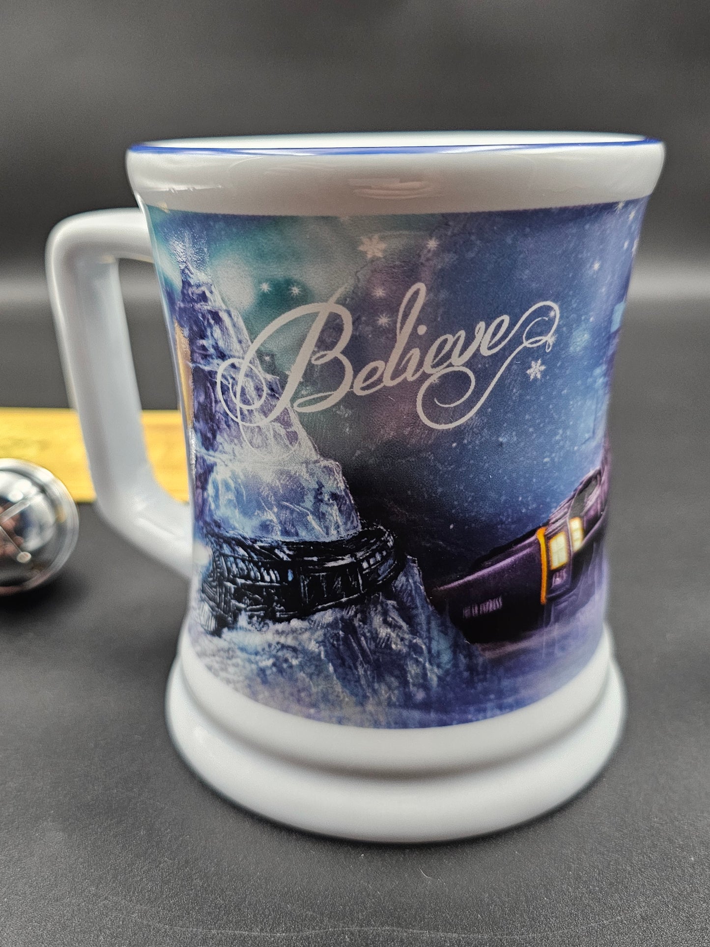 The Polar Express First Class Mug with ticket and Bell