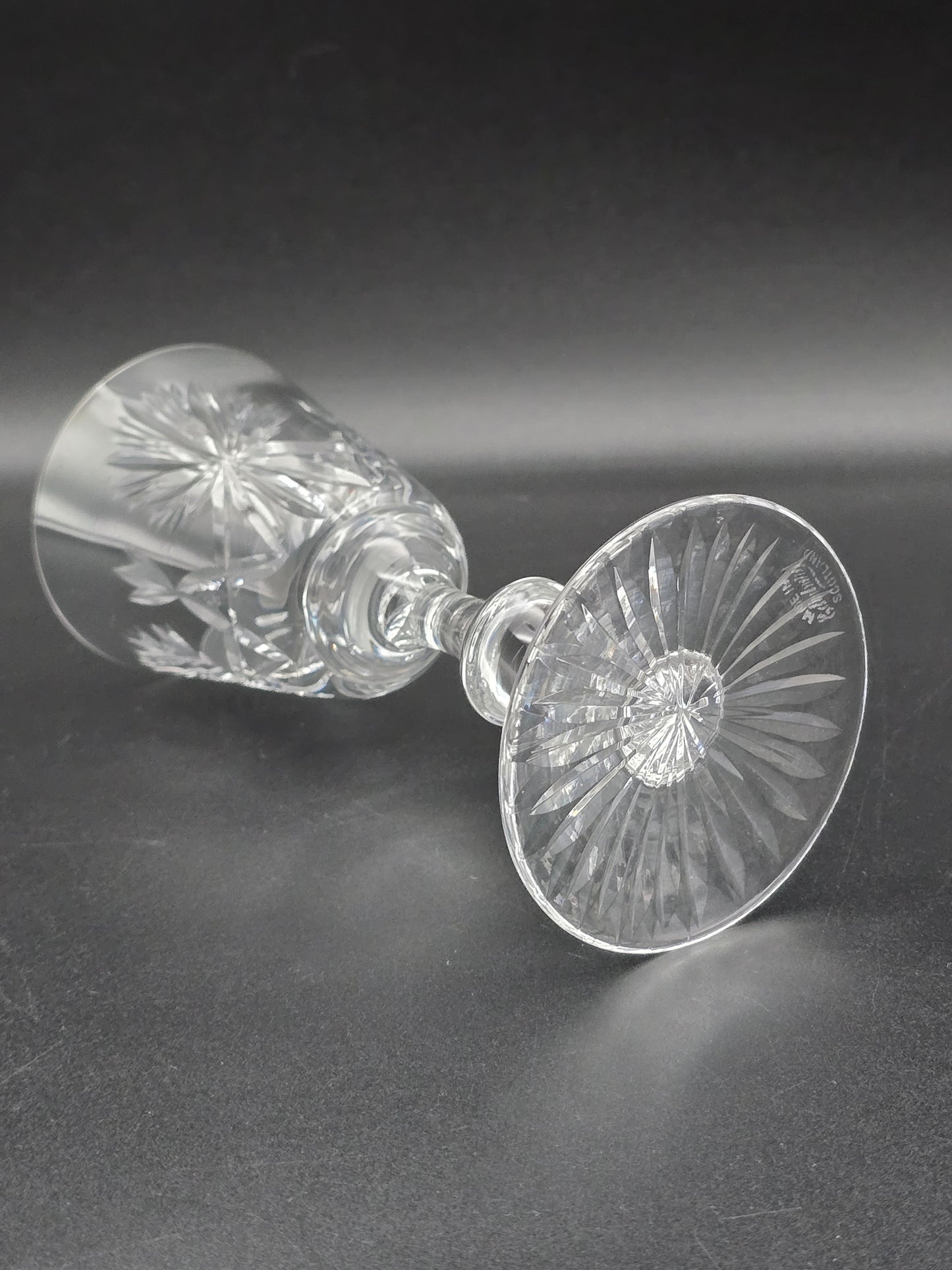 Star of Edinburgh, Edinburgh Crystal set of 6 Crystal Wine glasses. 150ml. 16cm tall