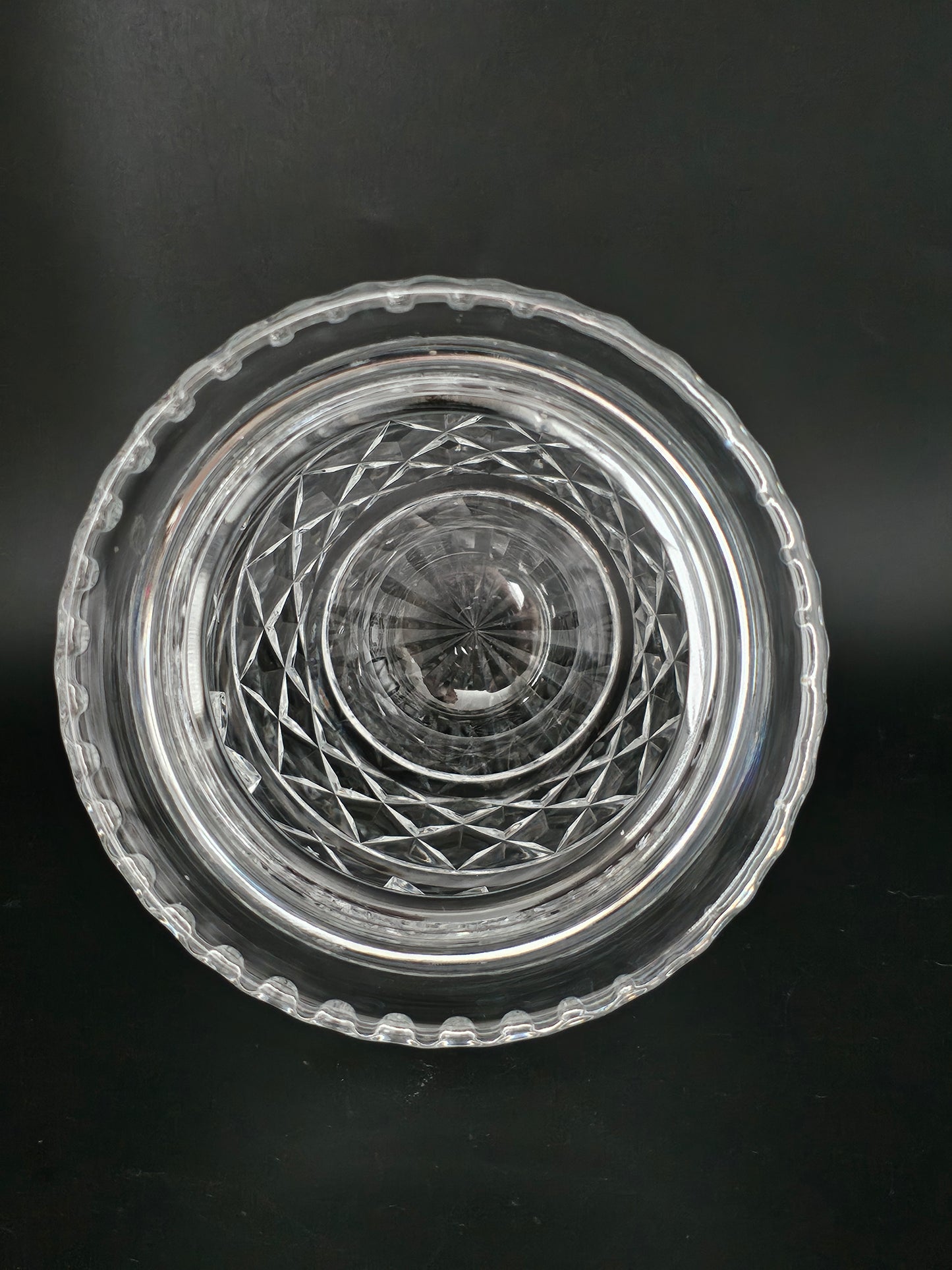 Vintage Crystal Lidded Jar for sweets or biscuits