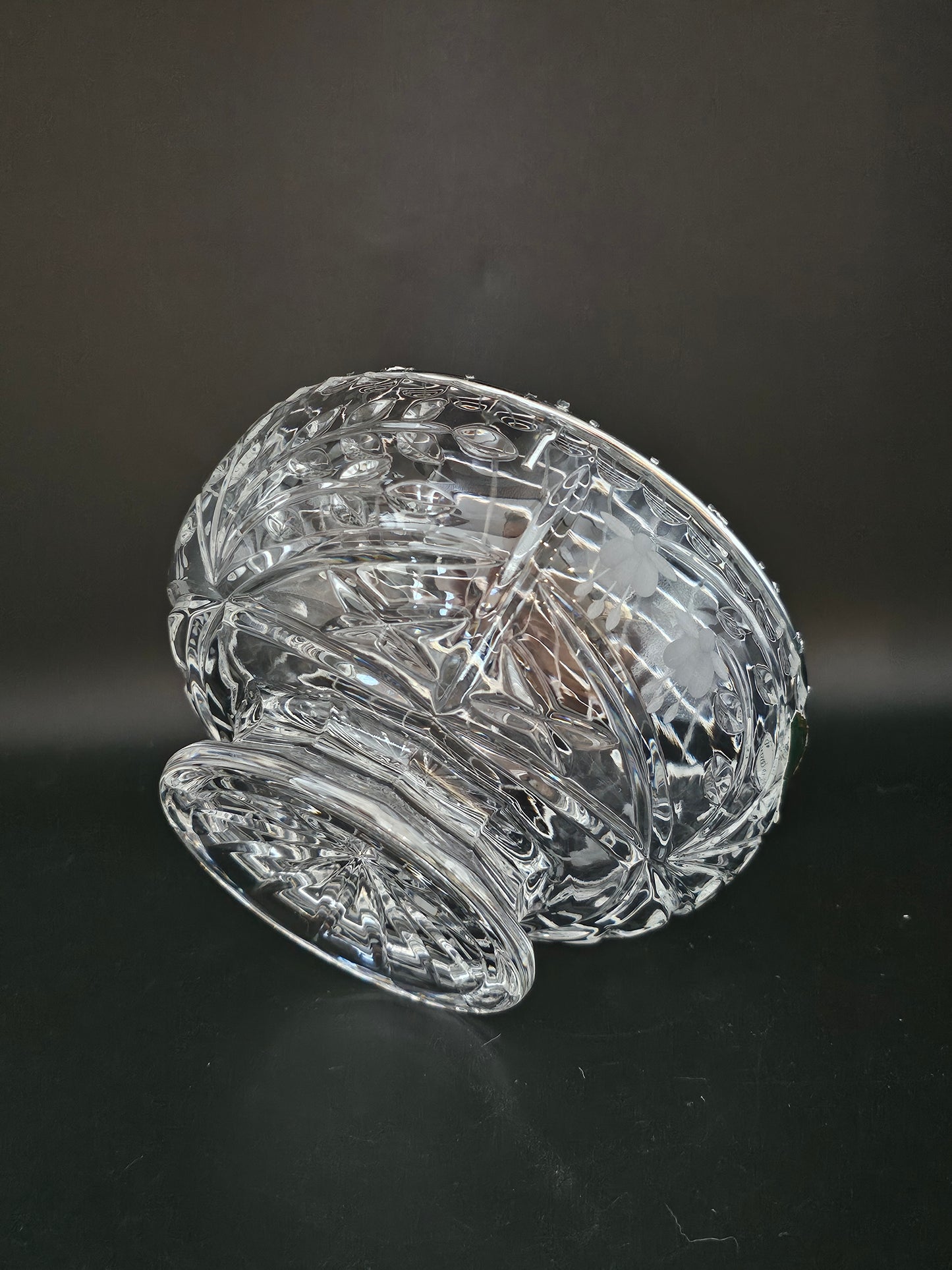 Crystal Rose Bowl by Honour Crystal 6"