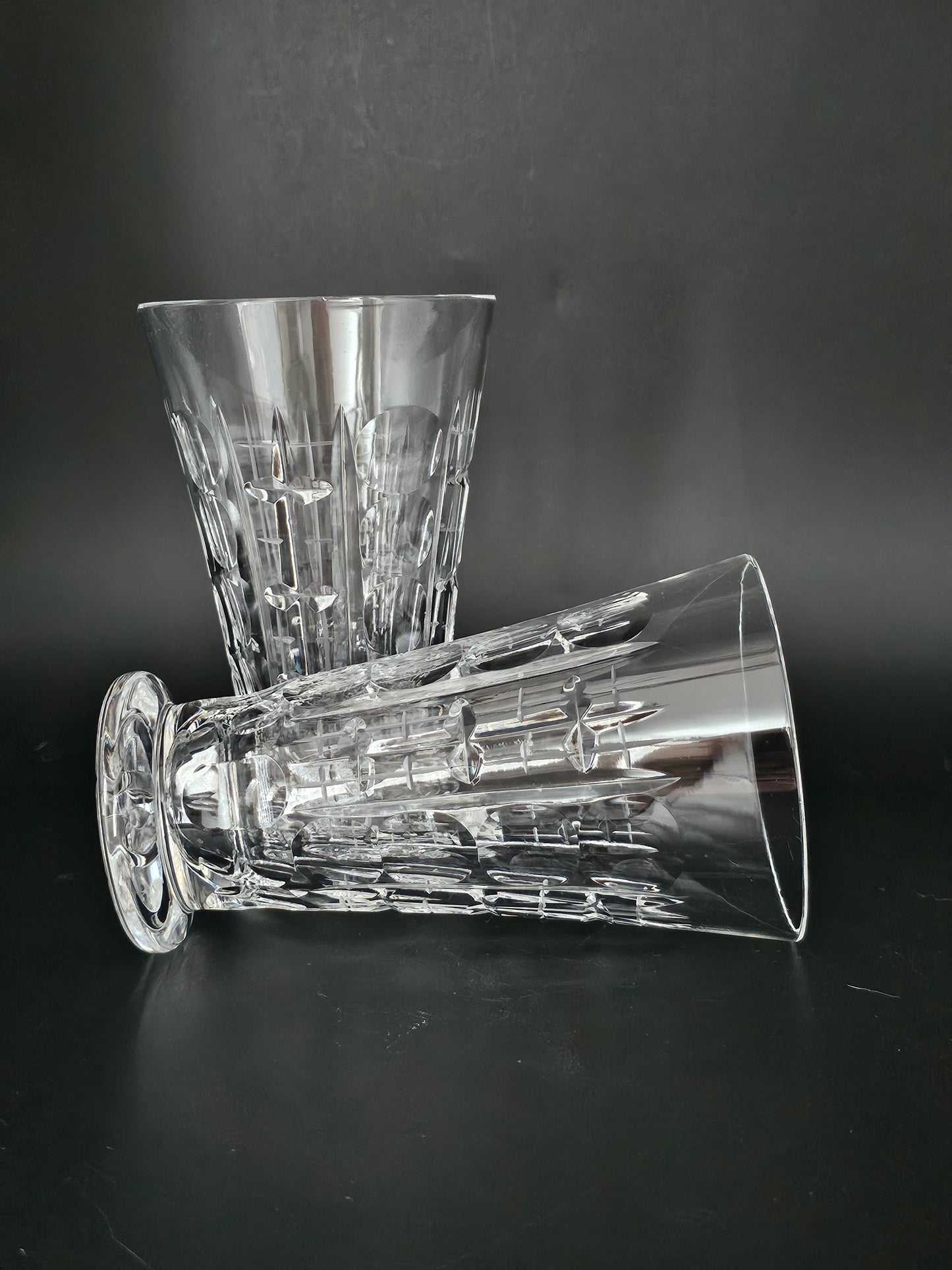 Pair of Crystal Tumblers. 12oz