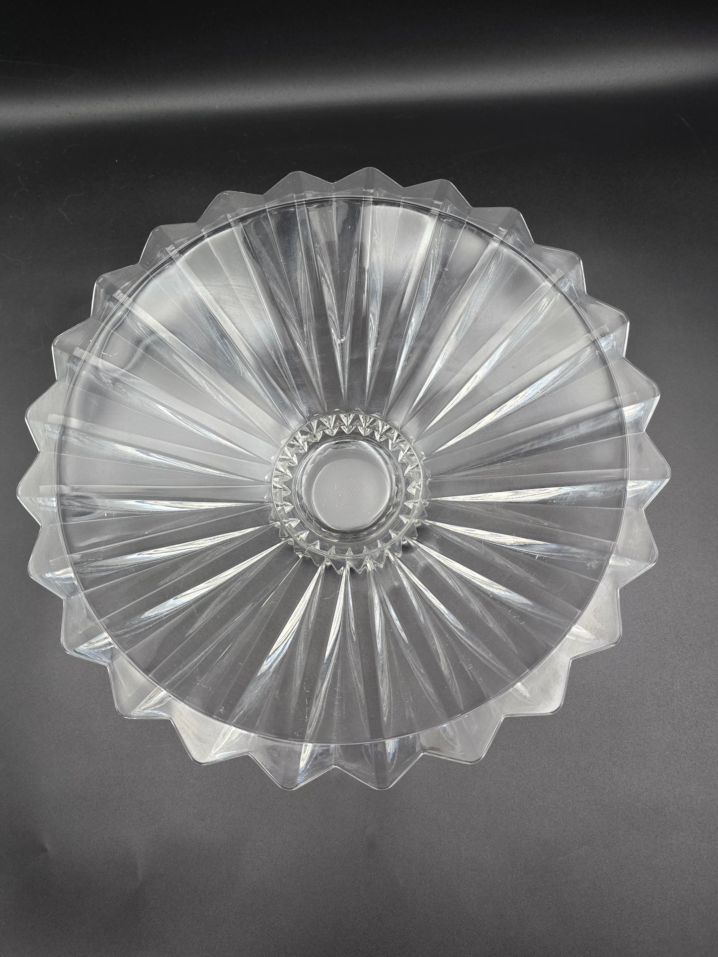 Rosenthal 11.5″ Crystal Serving Bowl – German Made, Vintage Lead Crystal Centerpiece