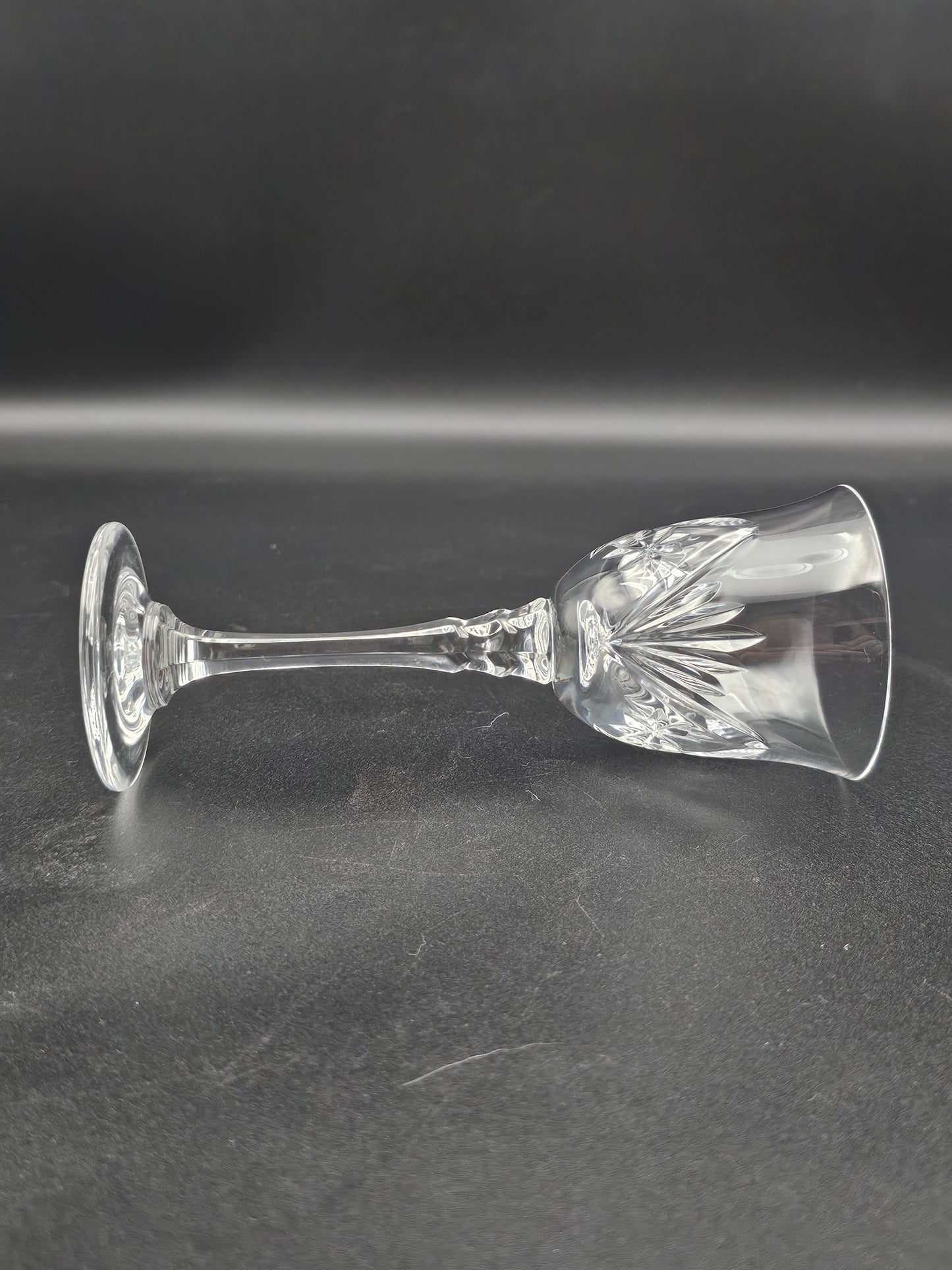 Set of 5 tall stemmed Crystal Liqueur or Sherry glasses 70ml