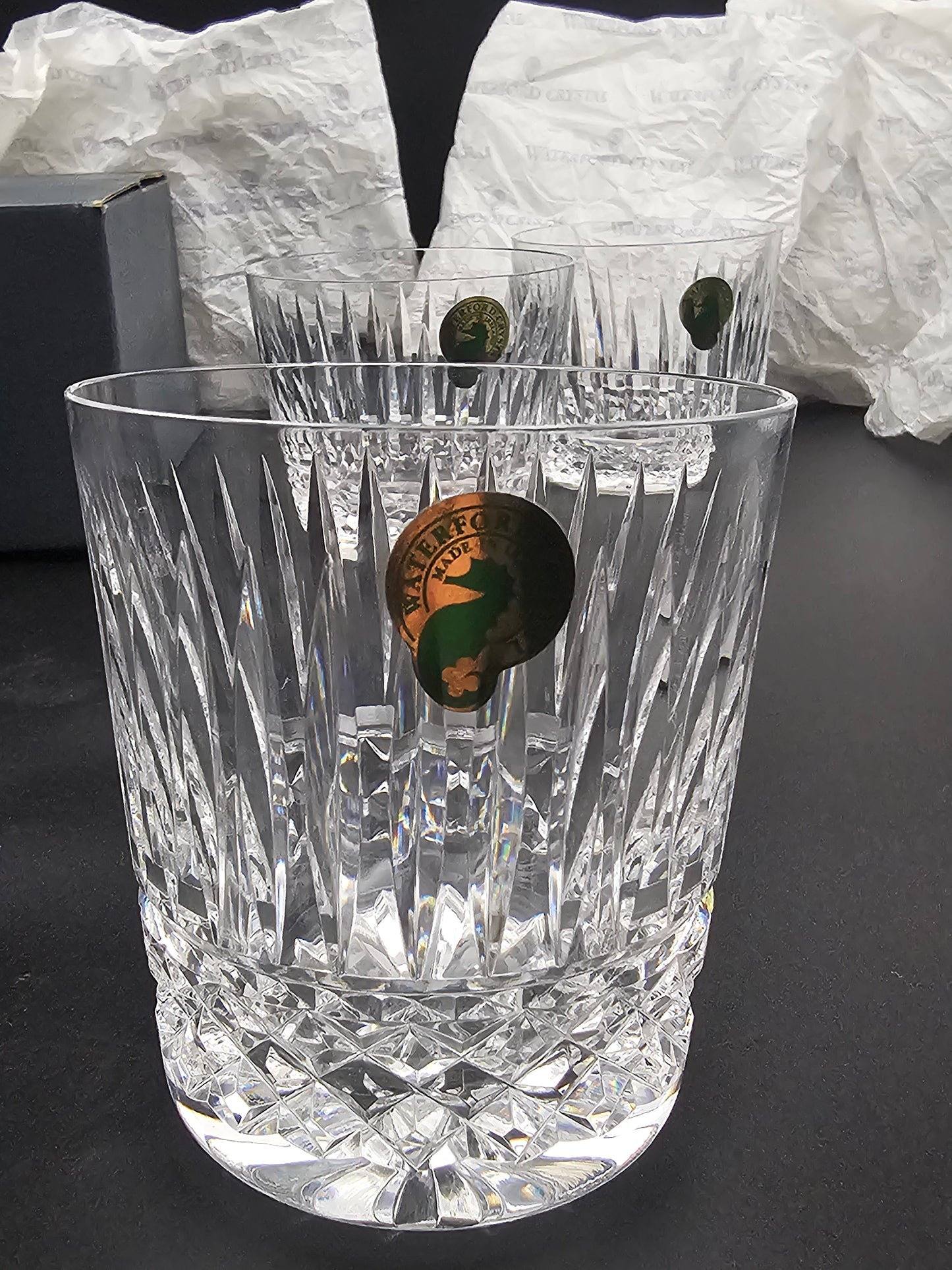 Waterford Tramore Irish Crystal Tumblers 9oz set of 4 boxed