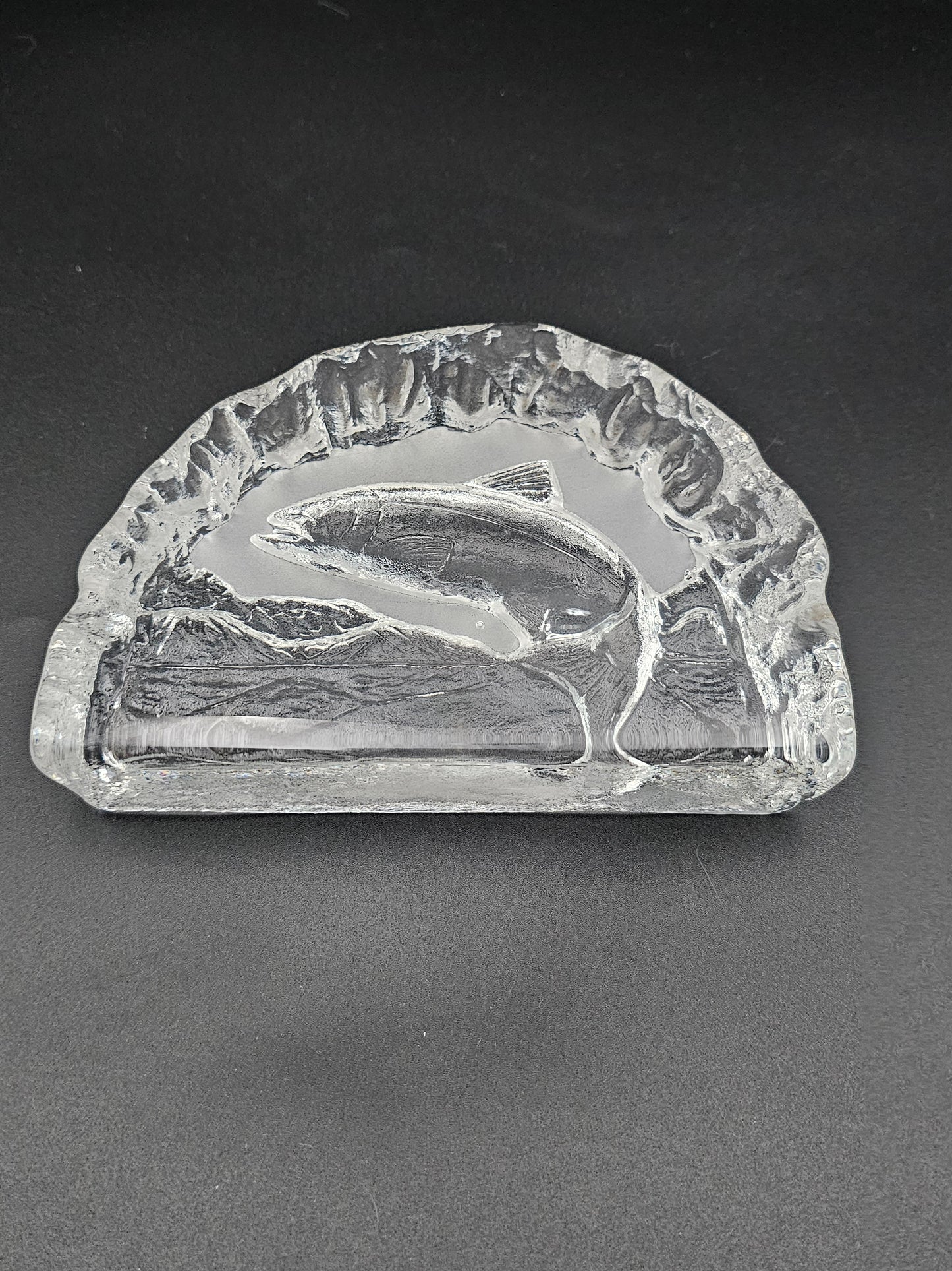 Edinburgh Crystal Fish paperweight ornament