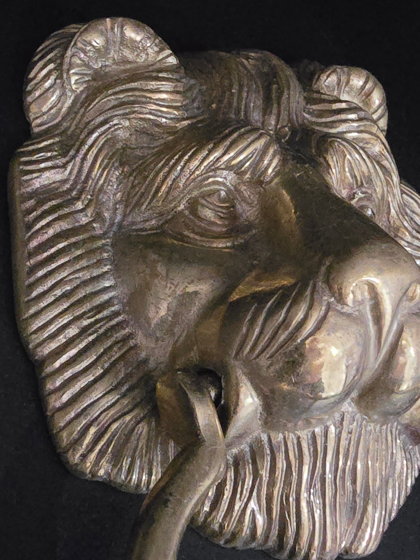 Vintage Large Brass Lion’s Head Door Knocker – 18cm x 11cm – Solid Brass, Regal Design, Statement Front Door Hardware