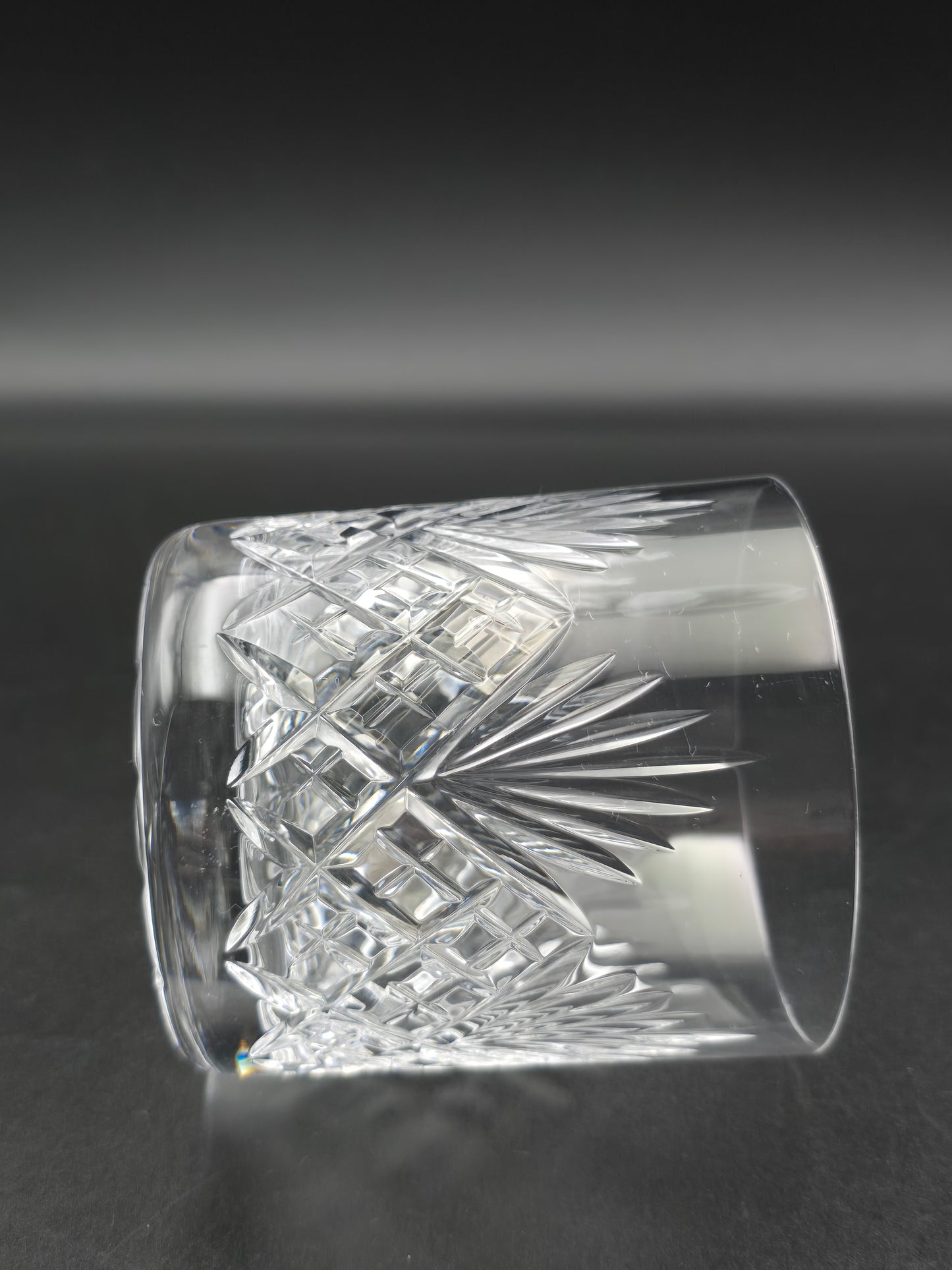 Set of 4 Royal Doulton Juno Tumblers – 9oz Vintage Glasses, 8.3cm Tall – Classic Cut Crystal Style – Elegant British