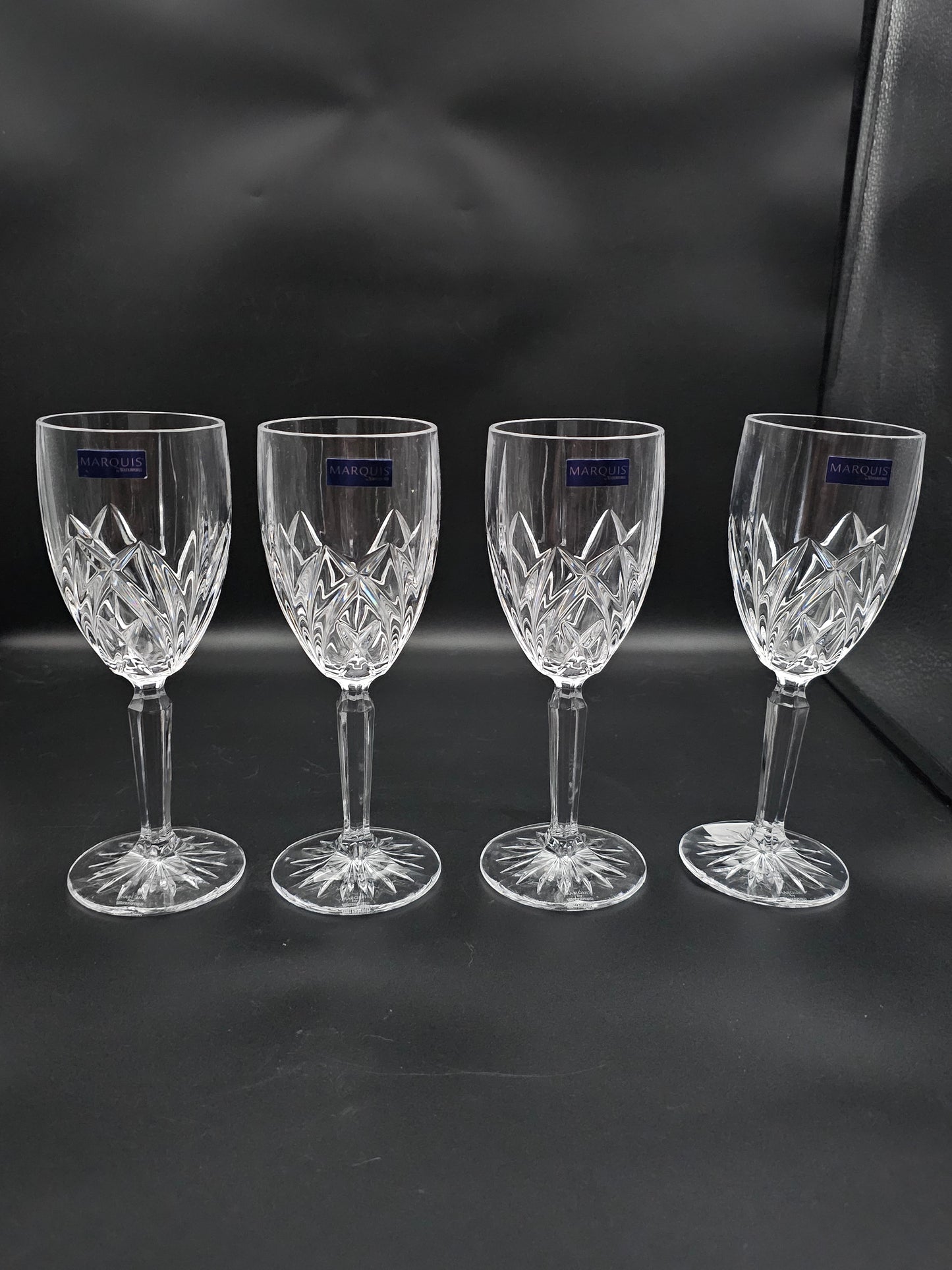 Set of 4 Waterford Marquis Brookside white wine glasses 230ml 20cm tall