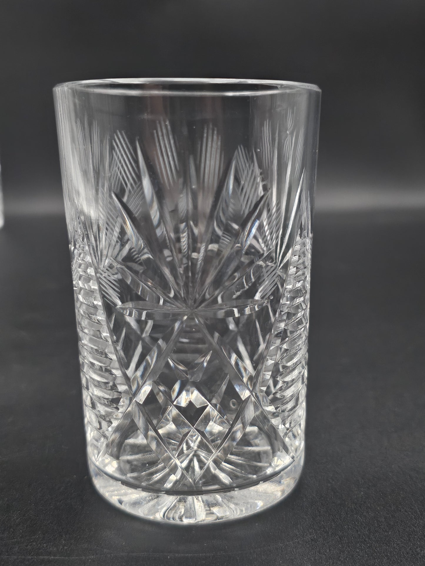 Set of 5 short Crystal tumbler glasses 275ml 11cm tall