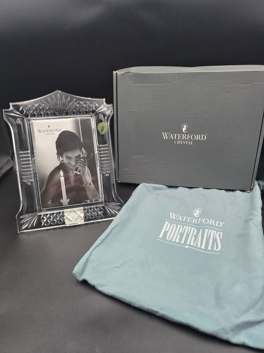 Waterford Crystal Abbeville 4x6 Photo Frame – With Original Box & Linen Bag – Signed.