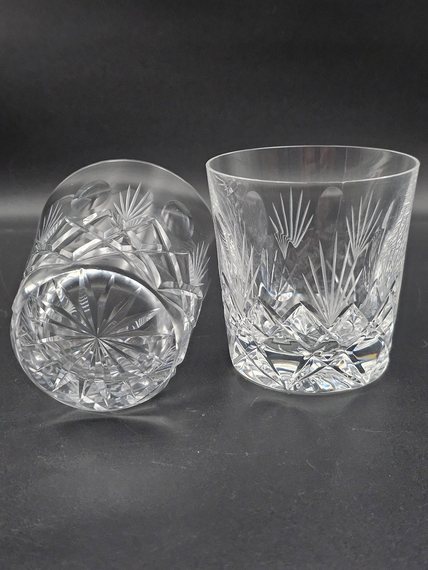 Beautiful pair of vintage Crystal tumblers 9oz 260ml