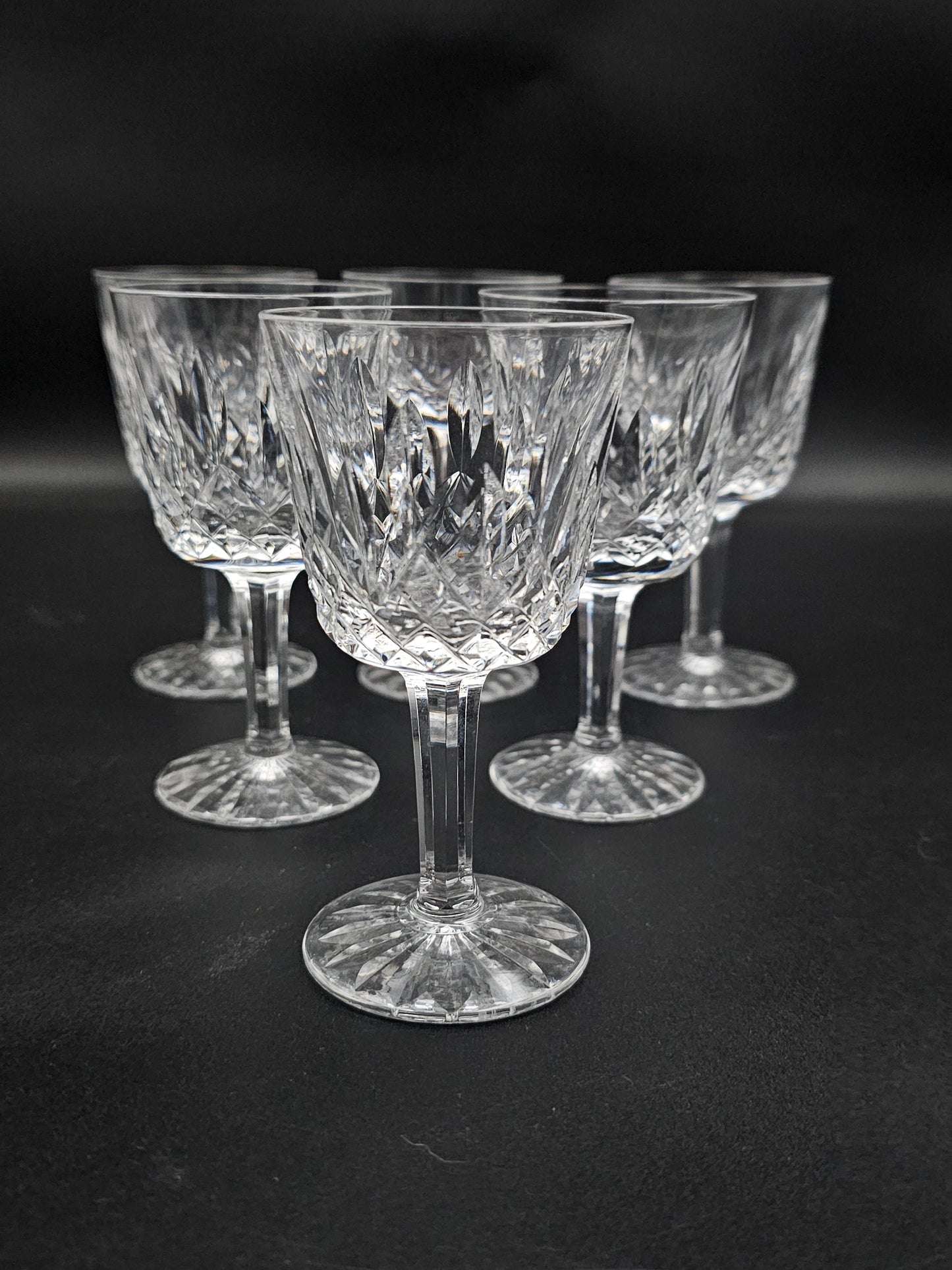 Waterford Lismore Crystal sherry glasses. Set of 6. 80ml