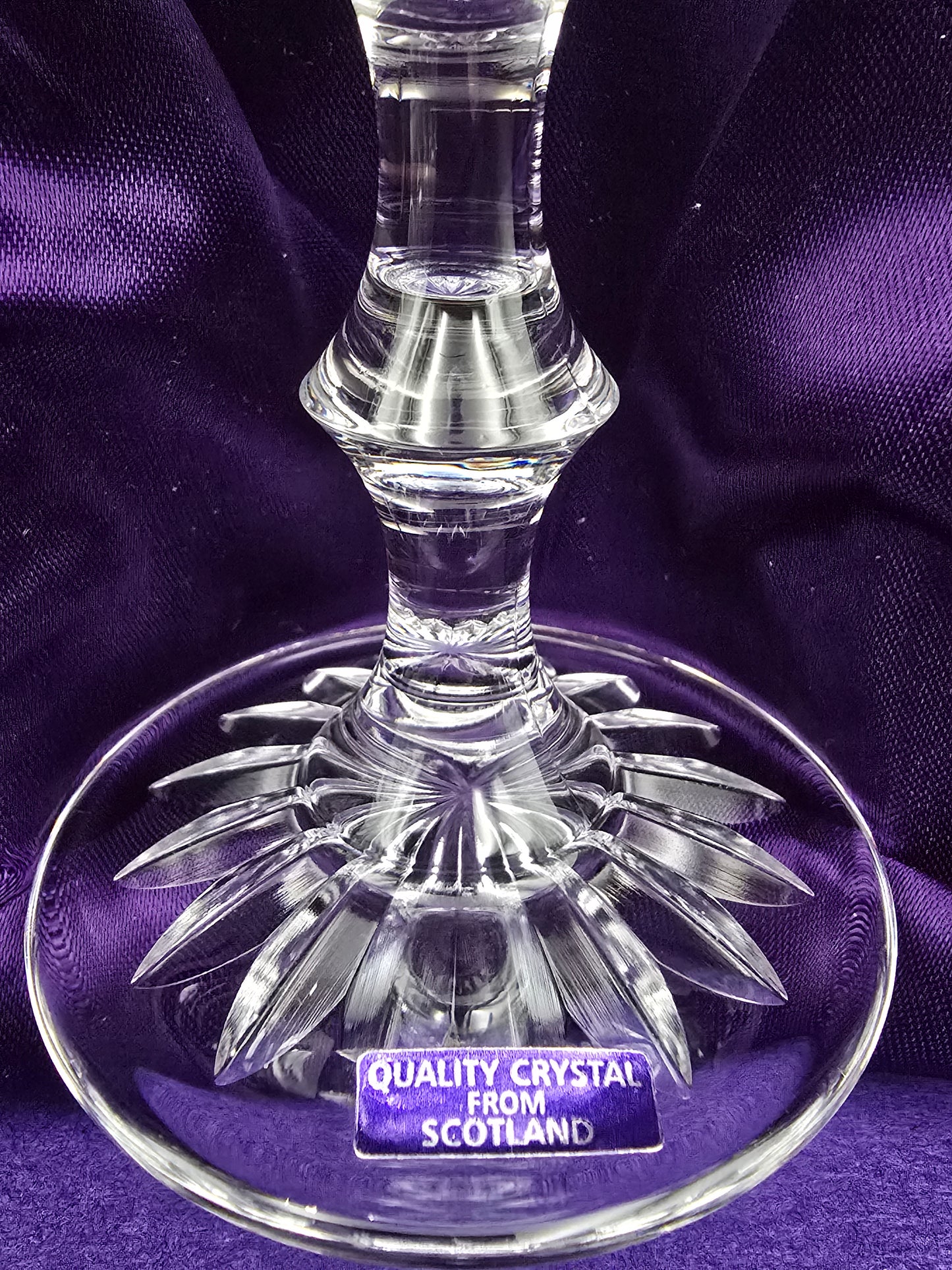 Set of 6 Edinburgh Crystal Wine Glasses – Lomond Pattern – Boxed – 200ml – Knopped Stem – Made in Scotland