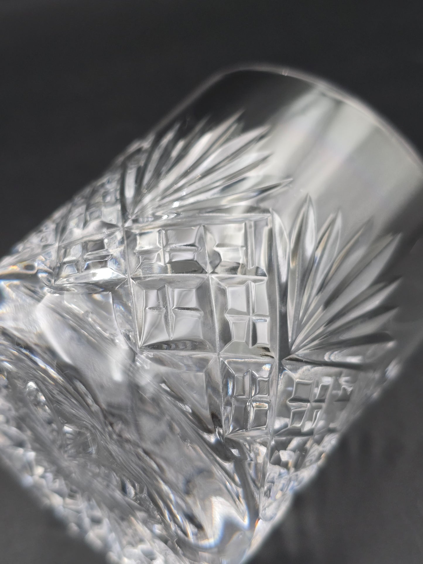 Pair of Royal Doulton (Webb Corbett) “Juno” 6 oz Lead Crystal Tumblers – Fans & Flutes, Star‑cut Base, Original Box