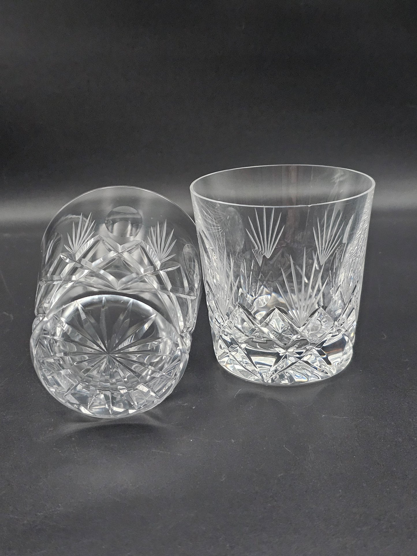 Beautiful pair of vintage Crystal tumblers 9oz 260ml