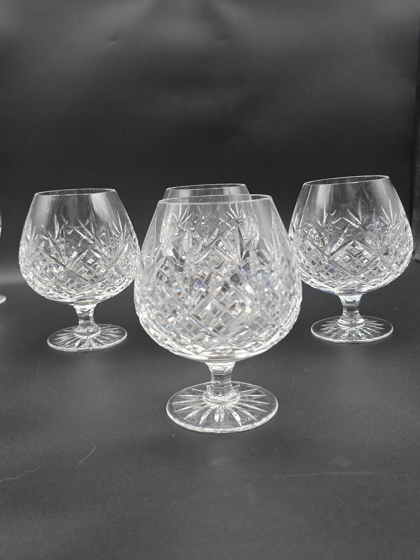 Set of 4 fine English Crystal large Brandy Balloons. 15oz