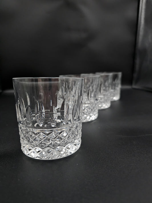 Set of 4 Crystal Tumblers, ideal for Whisky, Gin, Vodka, Water, Juice. 9oz