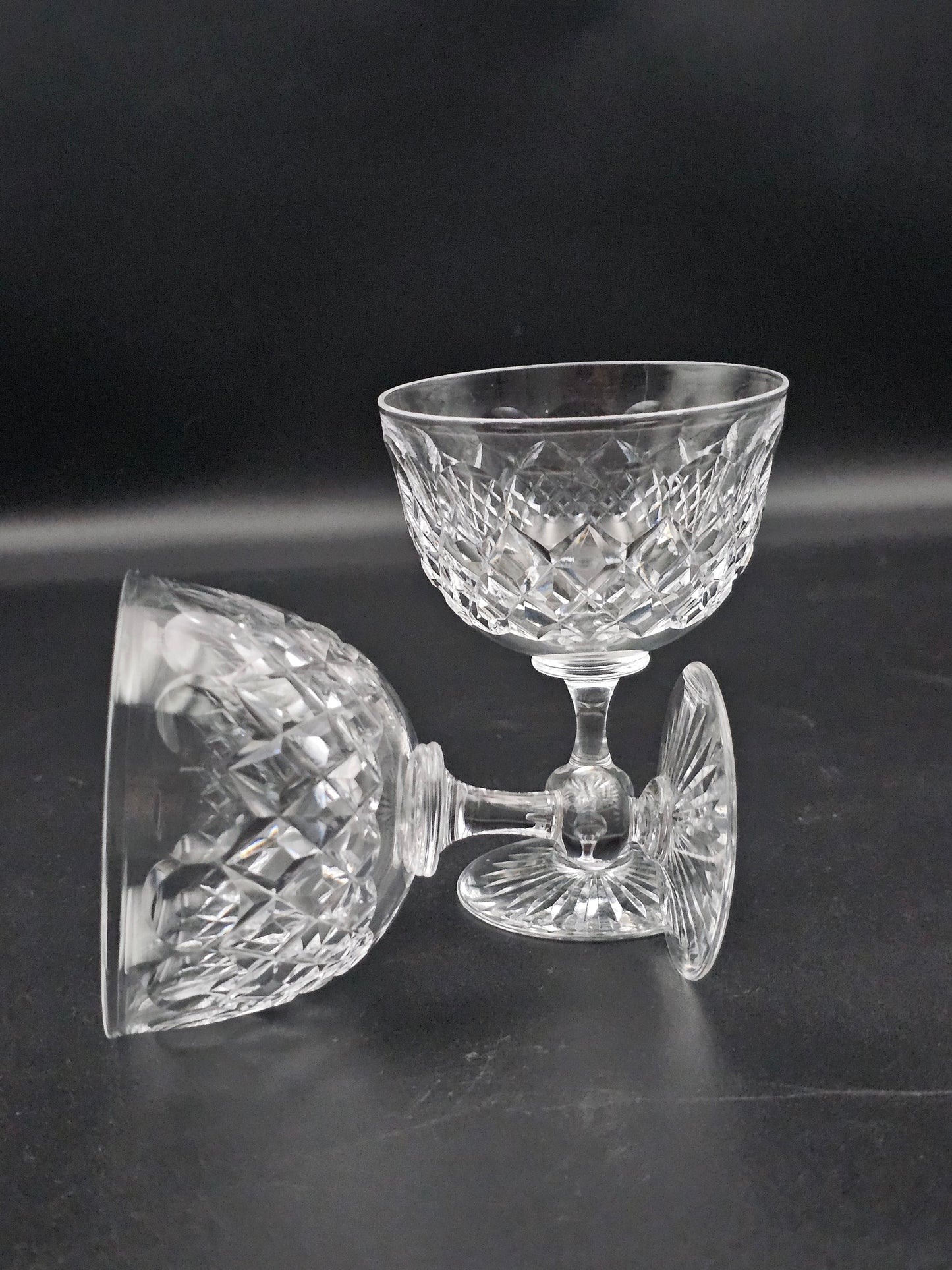 Beautiful pair of Crystal Champagne Coupes