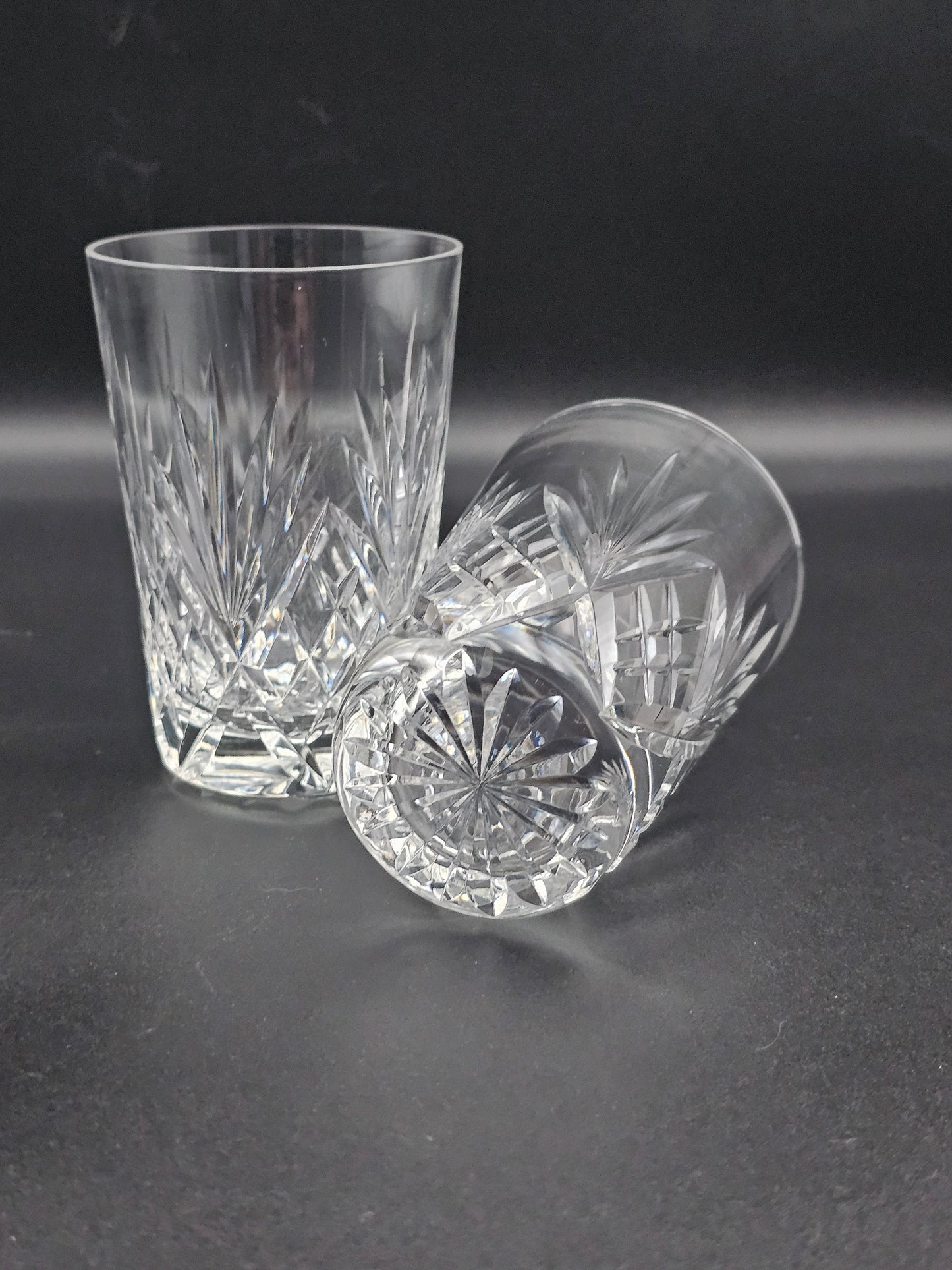 Pair of Small vintage Crystal glasses. 200ml