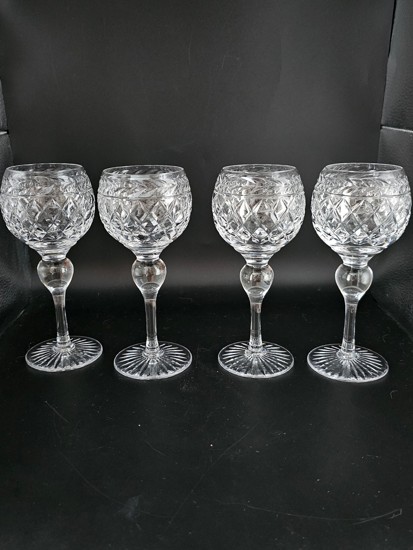 Set of 4 Crystal Wine Goblets 175ml