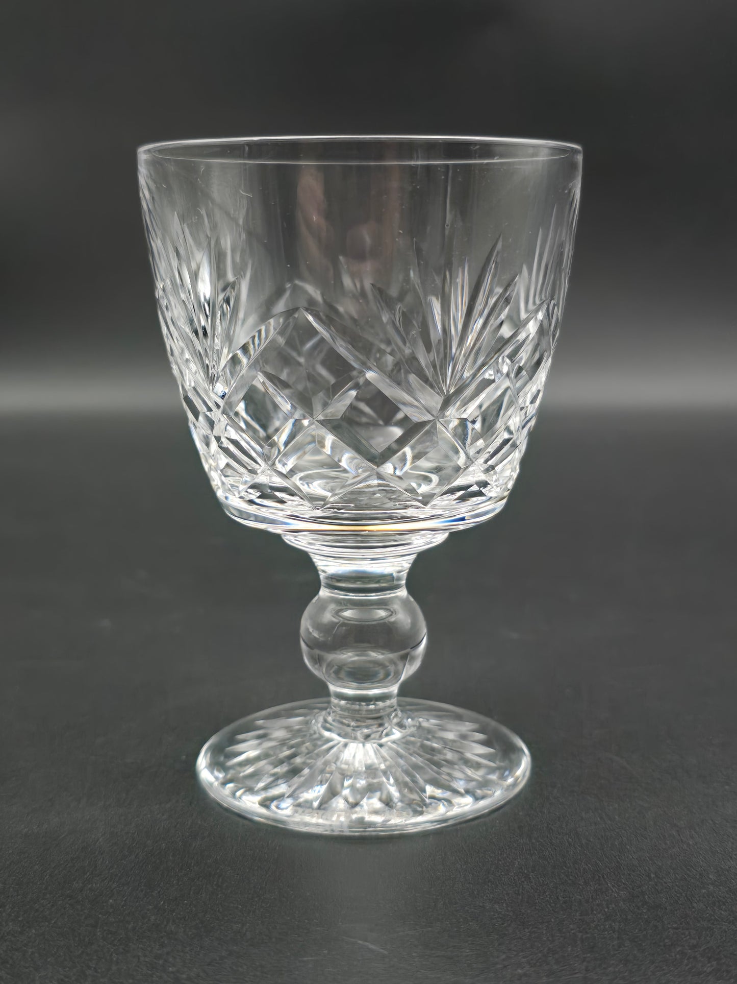 Set of 4 Stuart Crystal Ludlow Pattern Small Crystal wine glasses. 175ml