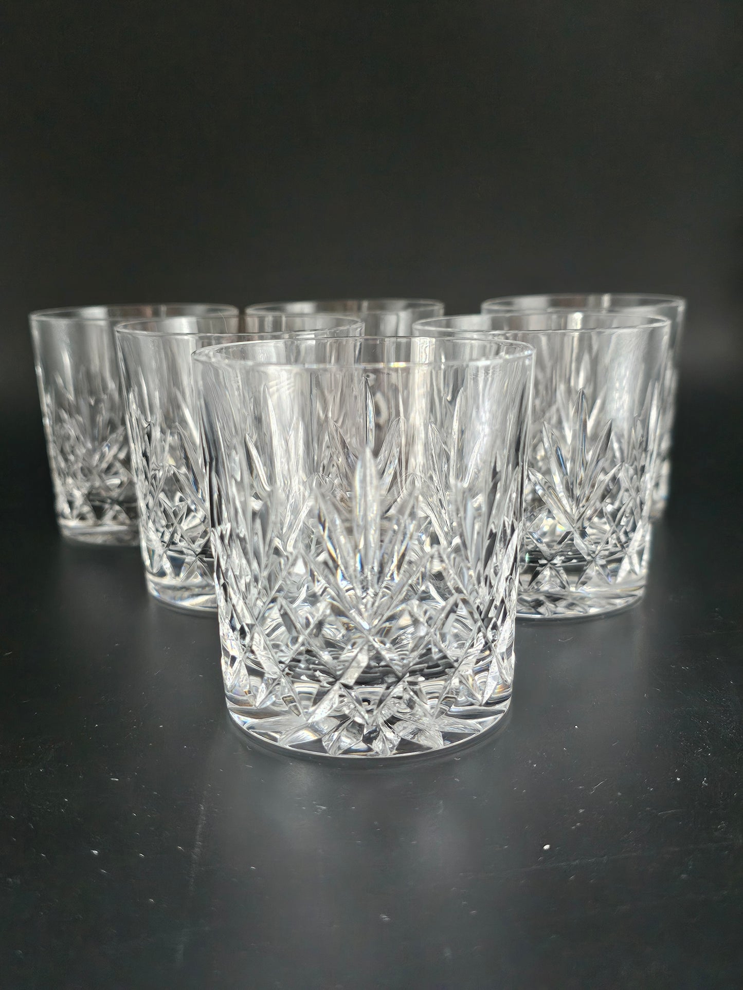 Edinburgh Crystal Tumblers. 7oz. Tay pattern. Set of 6, Boxed.