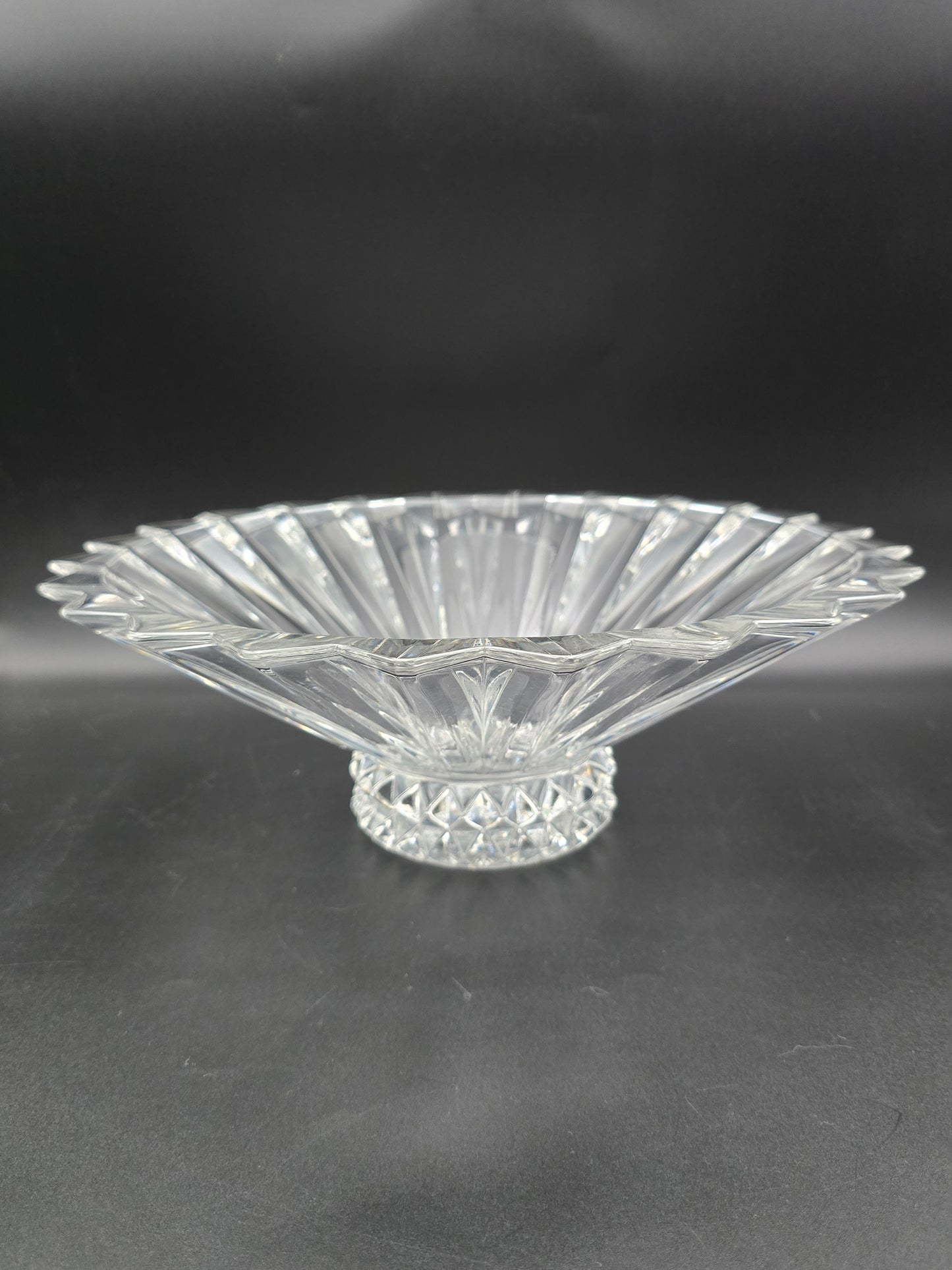 Rosenthal 11.5″ Crystal Serving Bowl – German Made, Vintage Lead Crystal Centerpiece