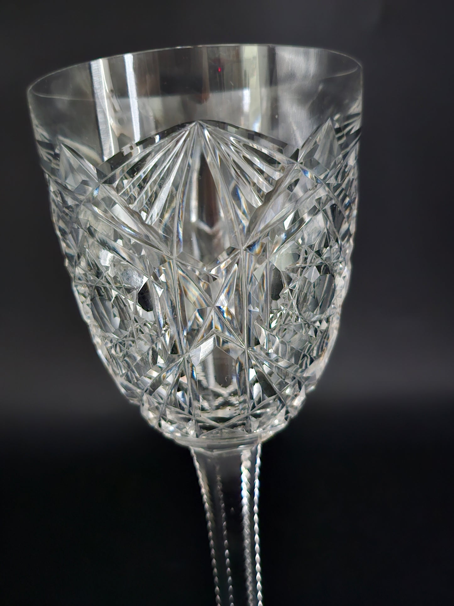 Stunning Baccarat Crystal Large Wine Glasses. 250ml Lagny Pattern. Set of 4.