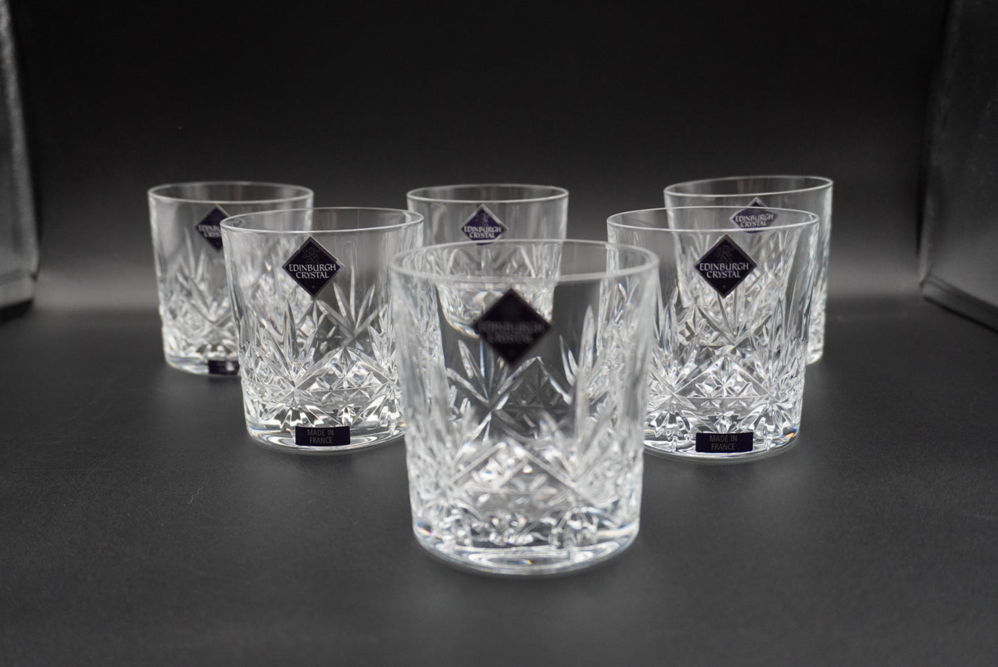 Vintage Edinburgh Crystal 10oz Tumblers – Set of 6 – Made in France