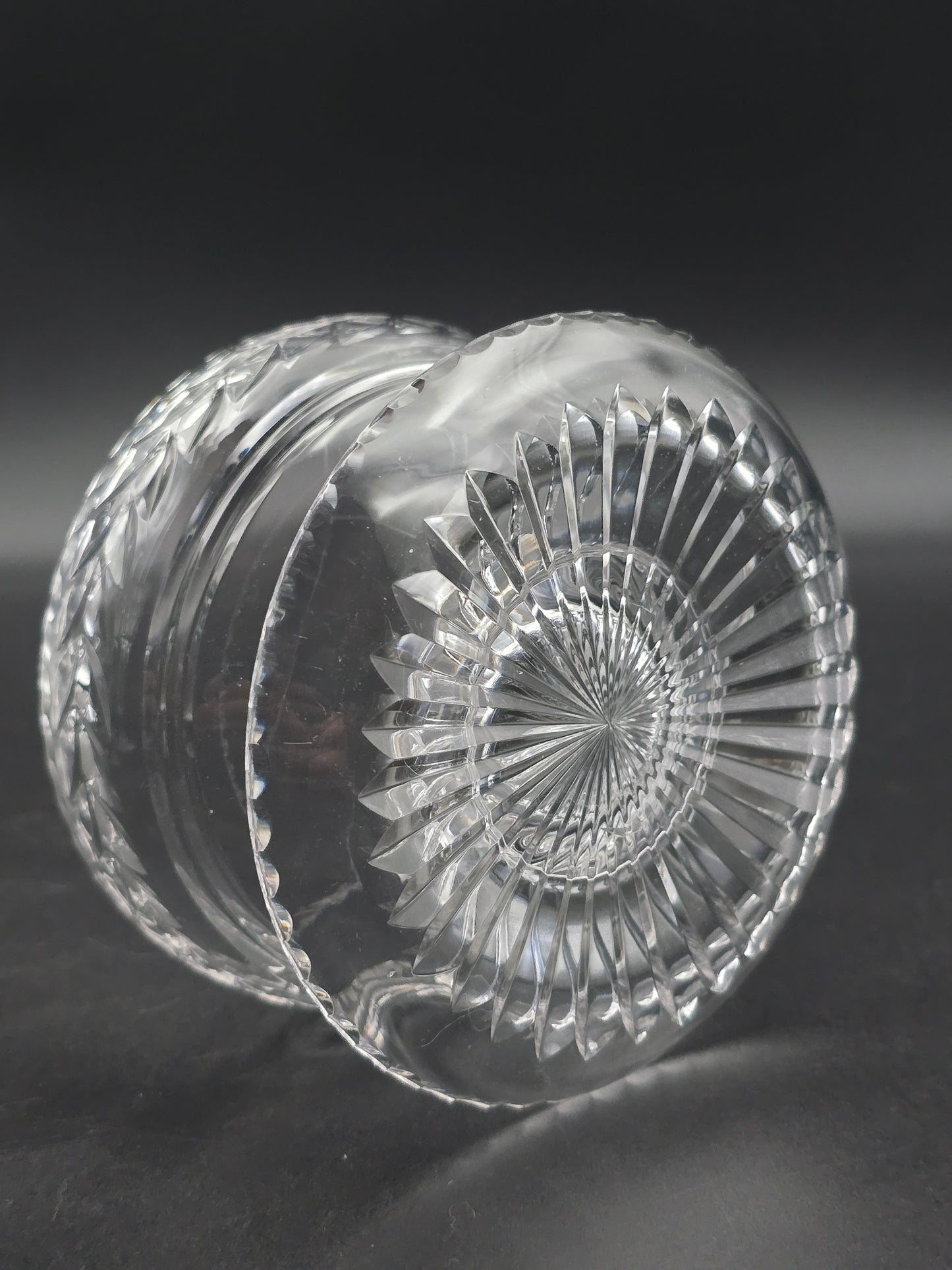 Set of Six Stuart Crystal Arundel Dessert / Pudding  or Starter Bowls – Fan Base Design – Made in England