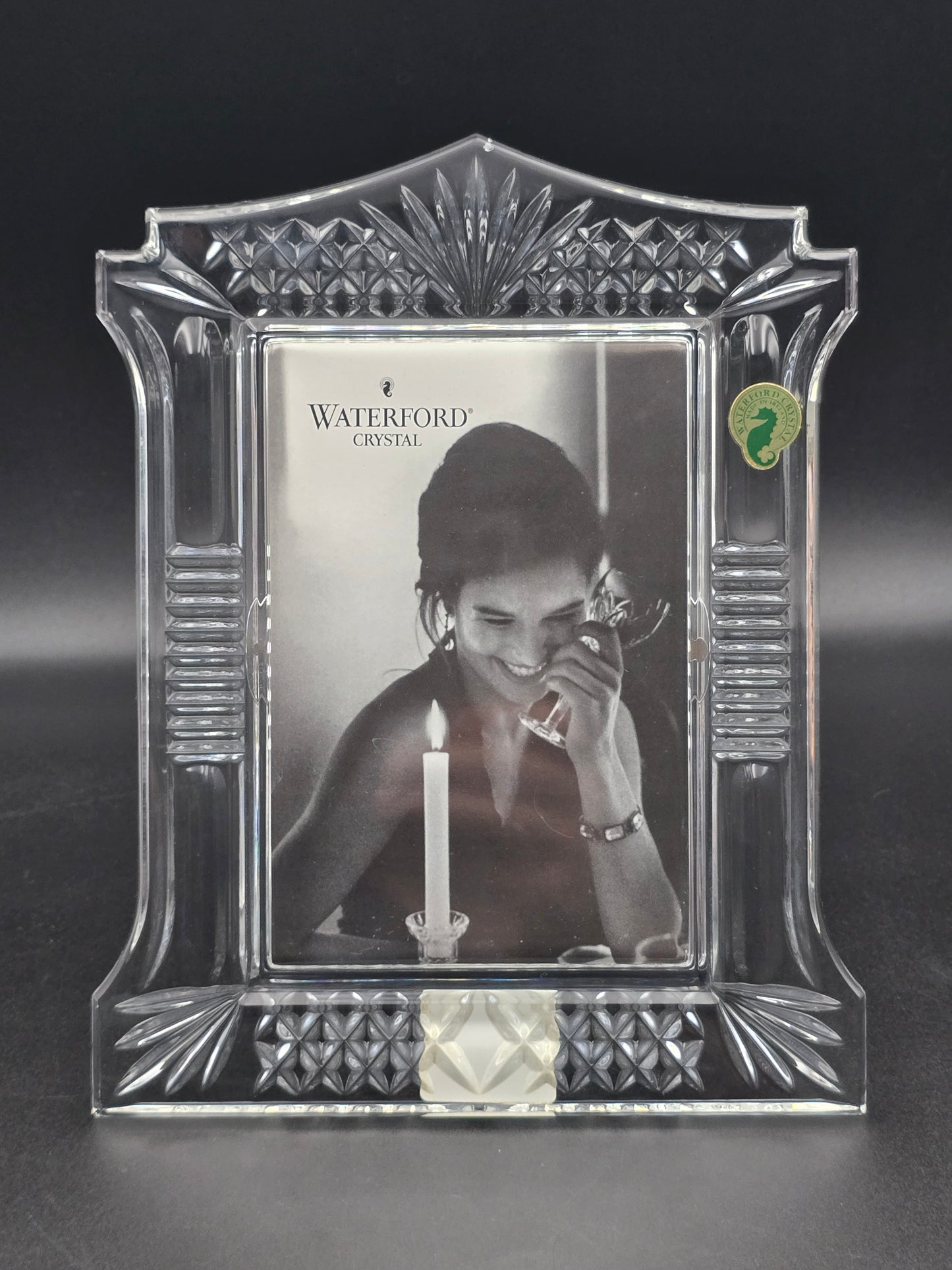 Waterford Crystal Abbeville 4x6 Photo Frame – With Original Box & Linen Bag – Signed.