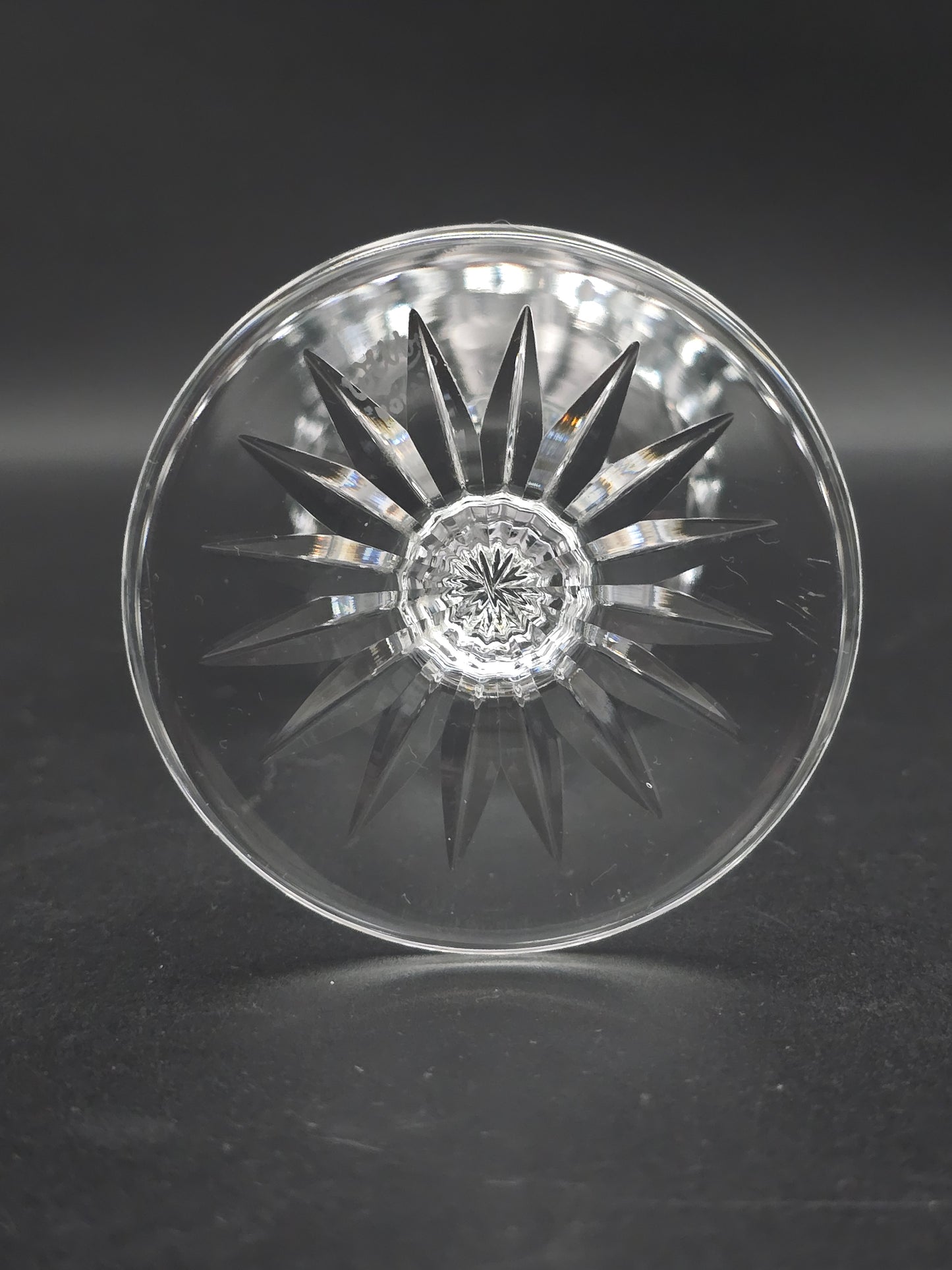 Set of 4 English Crystal Wine glasses. Webb Thomas. Dennis Diamonds pattern. 175ml