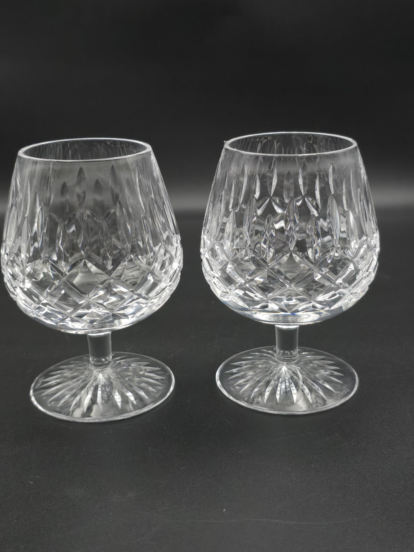 Pair of Stuart Crystal Glendevon Pattern Brandy Glasses 11oz