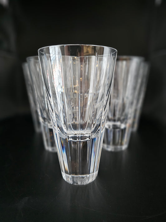 Stunning,Set of 6 Large Hi Ball Tumblers, etched Baccarat to Klein France 54129. 400ml