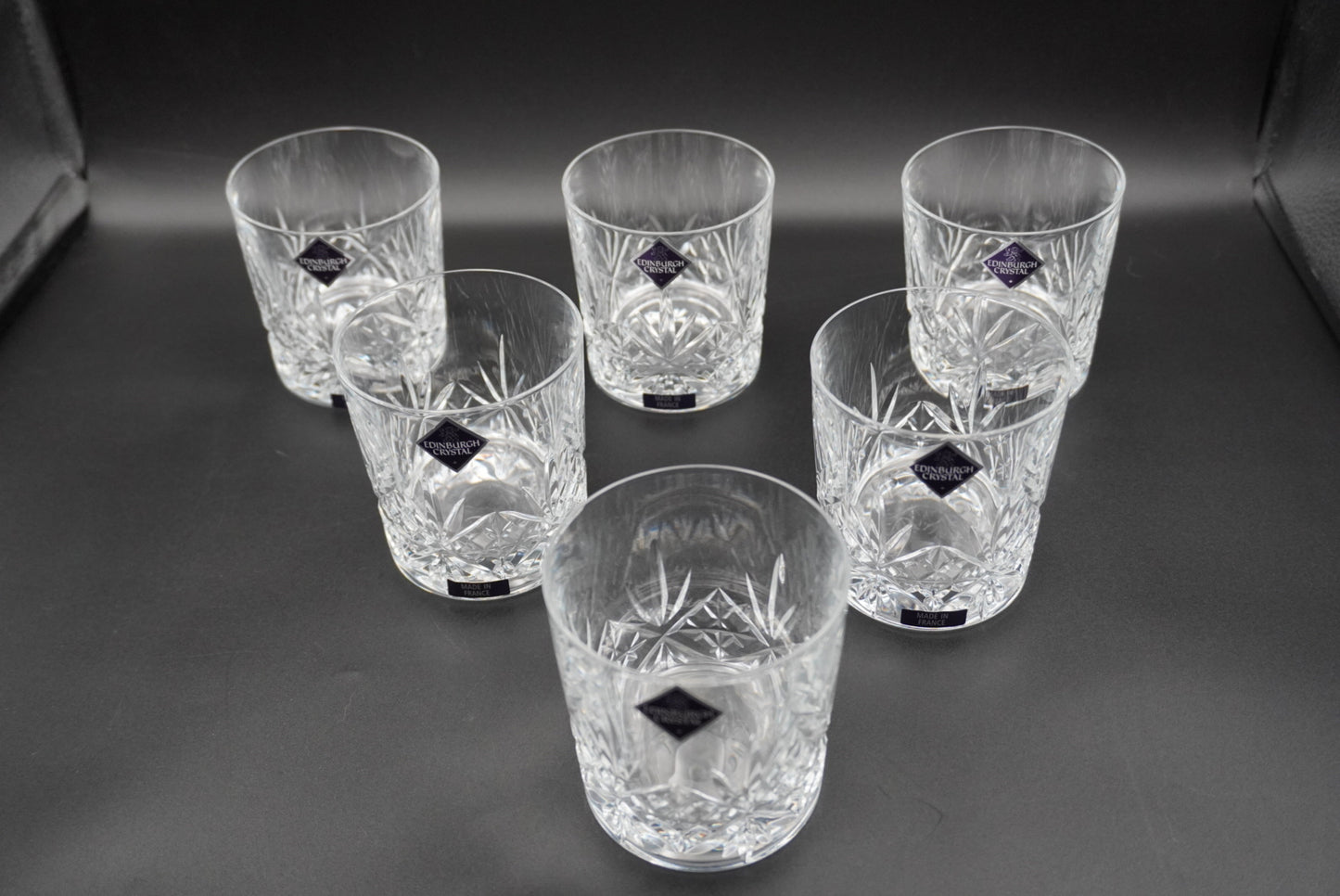 Vintage Edinburgh Crystal 10oz Tumblers – Set of 6 – Made in France