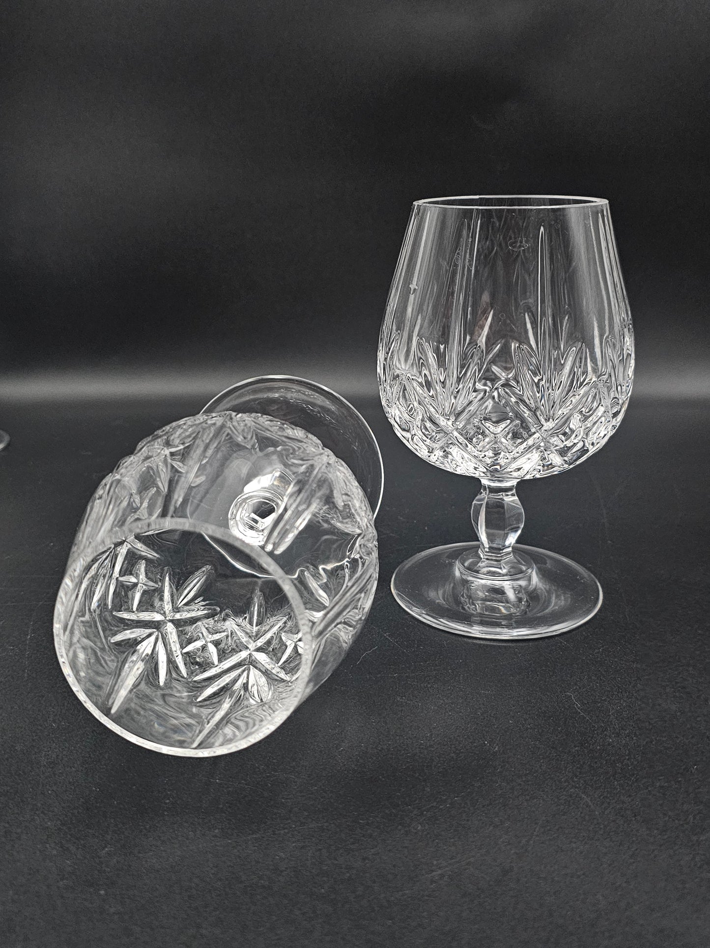 Pair of Crystal Brandy Glasses 12oz