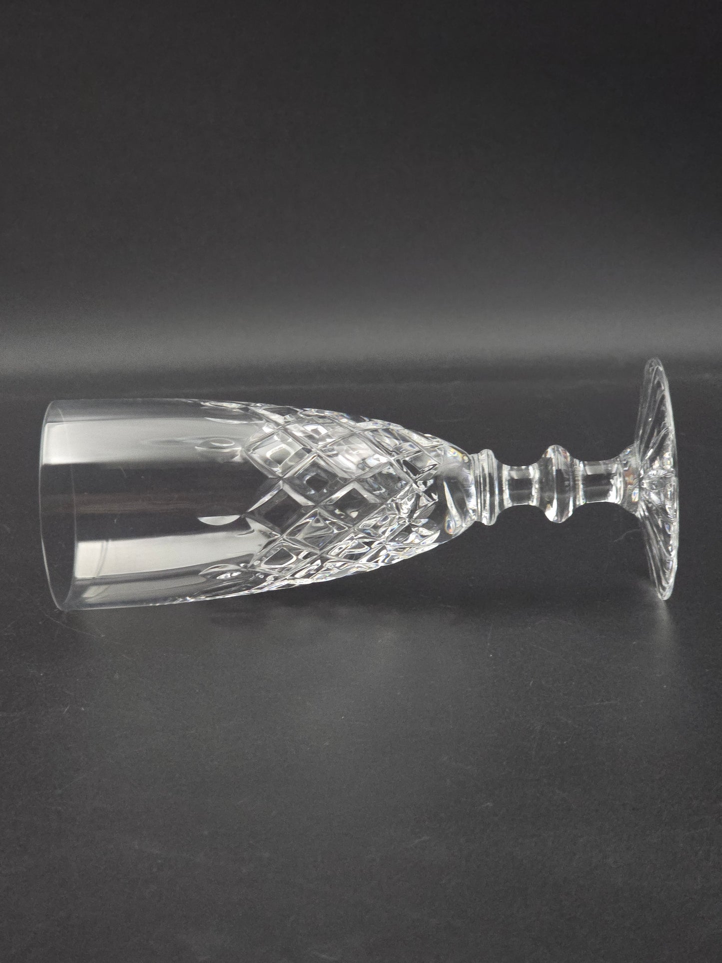 Set of 4 small Crystal Champagne flutes. 120ml