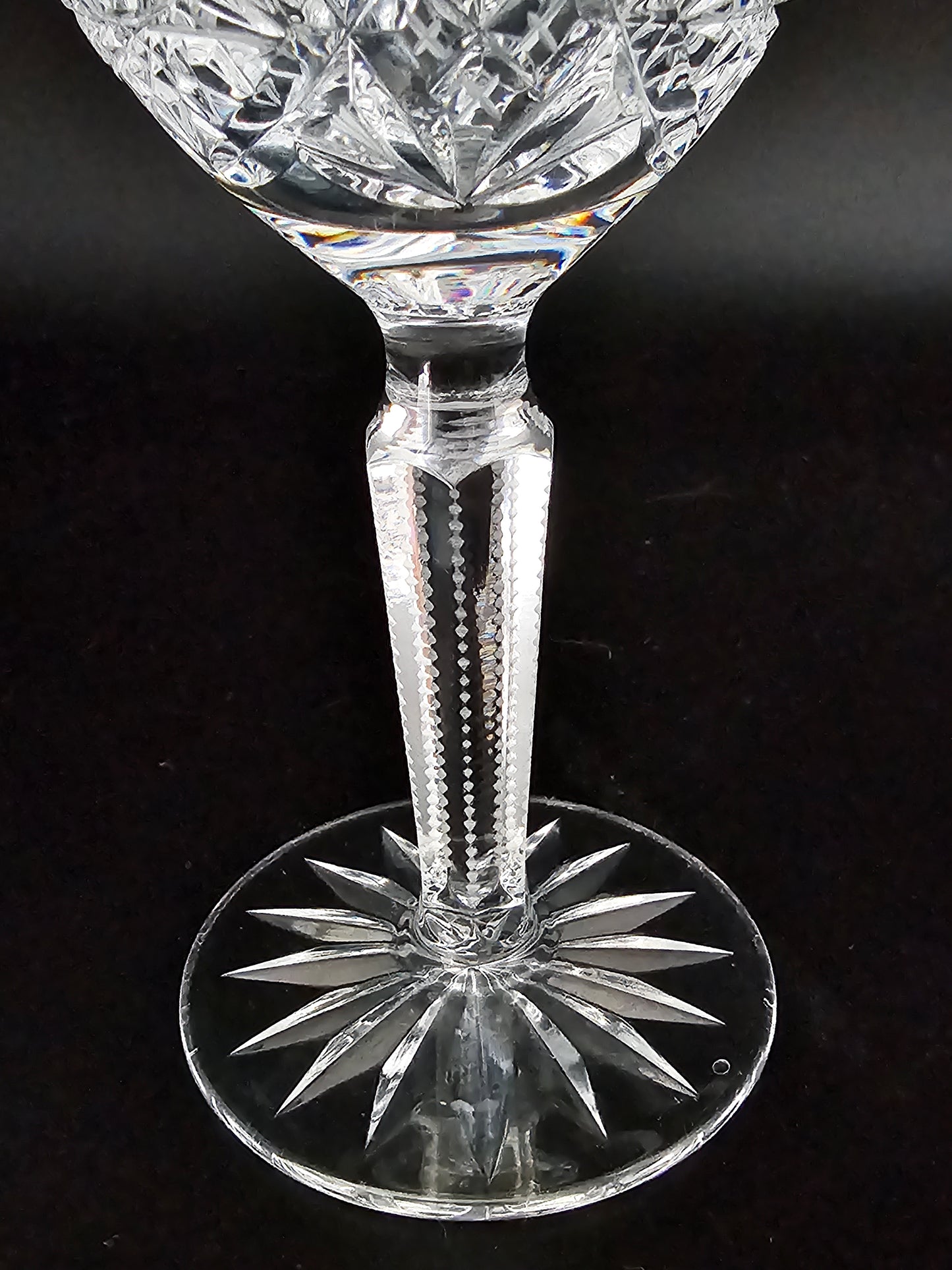 Beautiful cut Single Crystal Wine Glass. 150ml