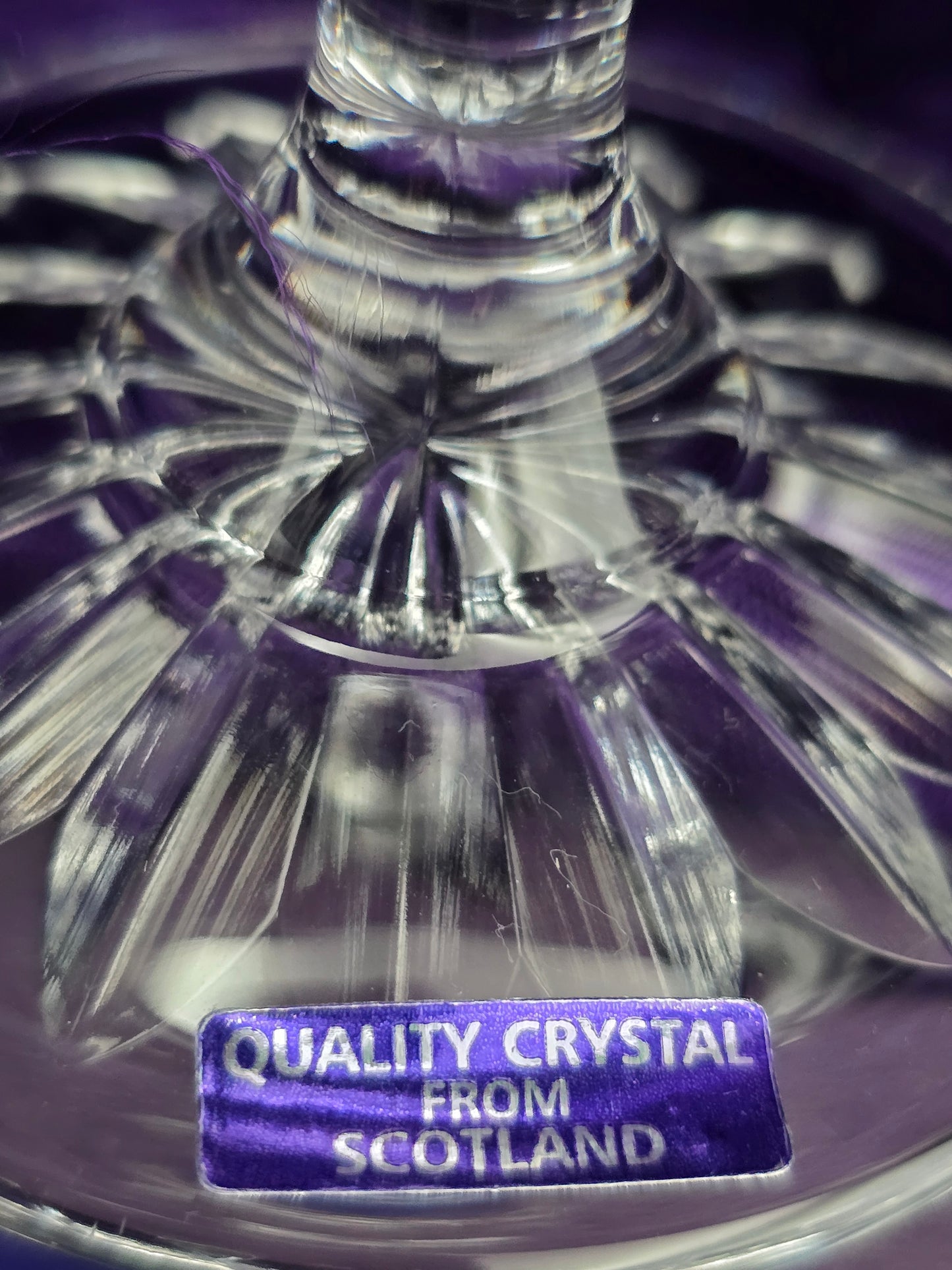 Pair of Edinburgh Crystal Lomond Pattern Crystal Champagne Flutes. 150ml. 19.5cm tall. Boxed.