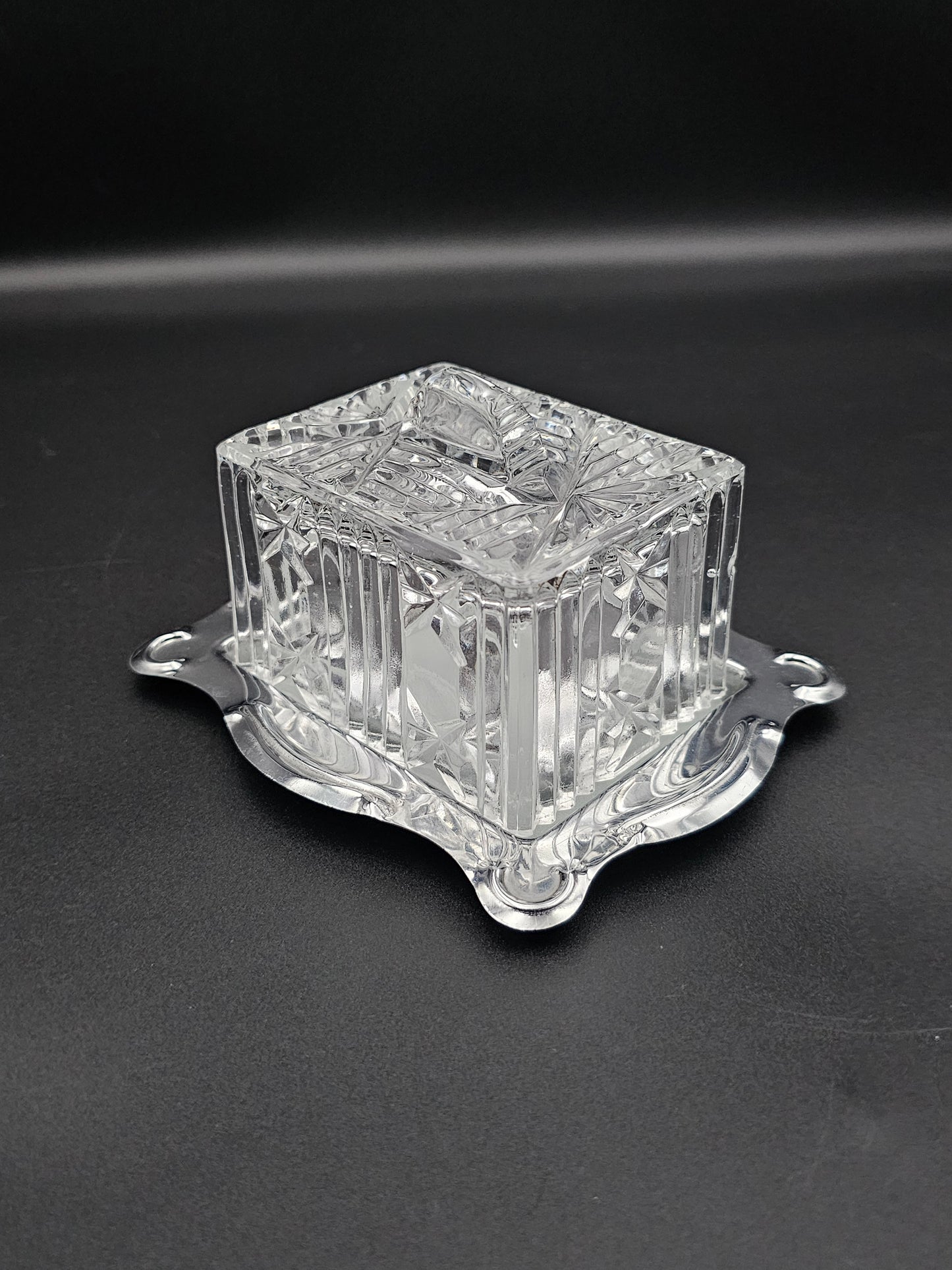 Beautiful Crystal butter dish