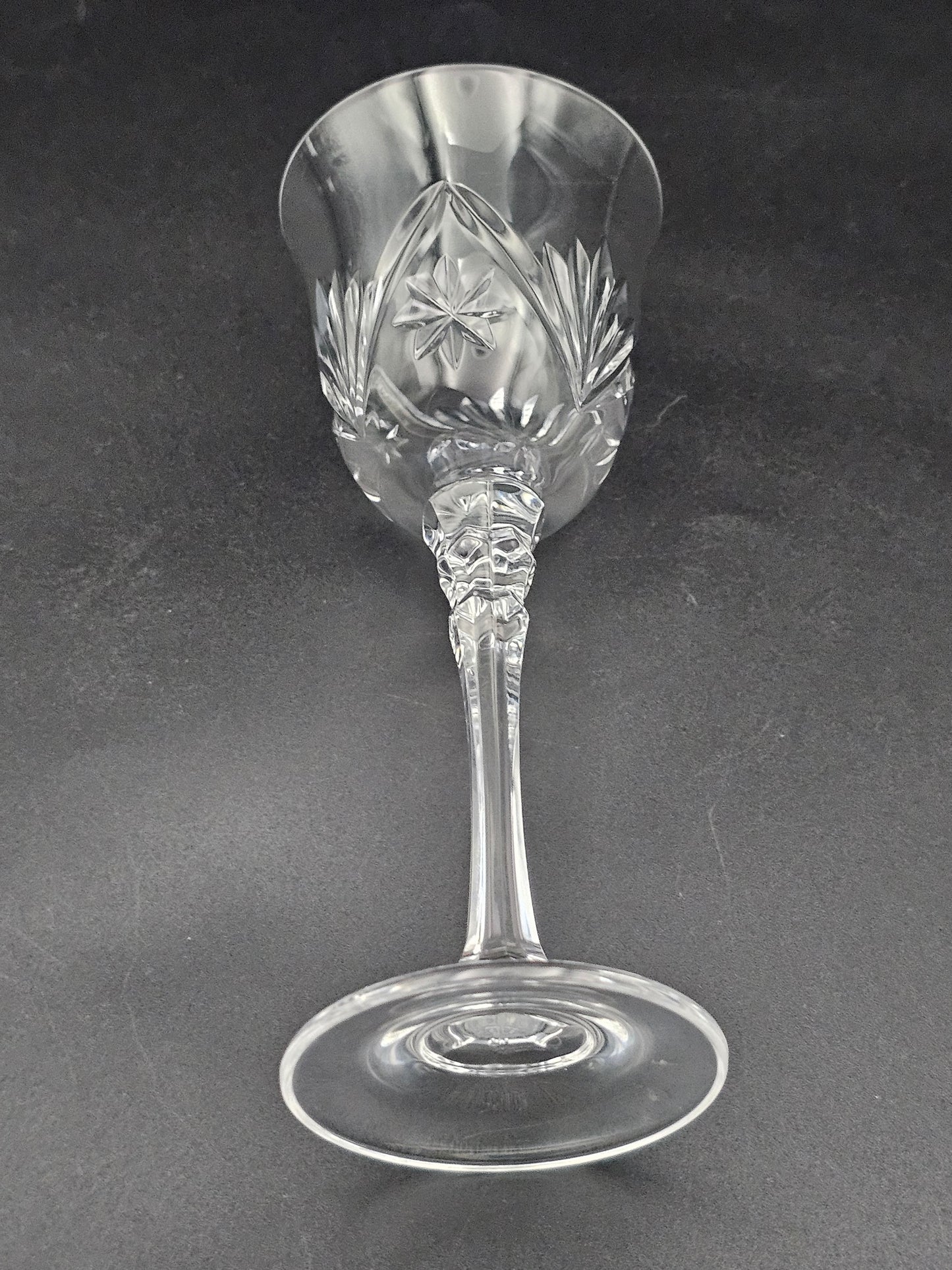 Set of 5 tall stemmed Crystal Liqueur or Sherry glasses 70ml