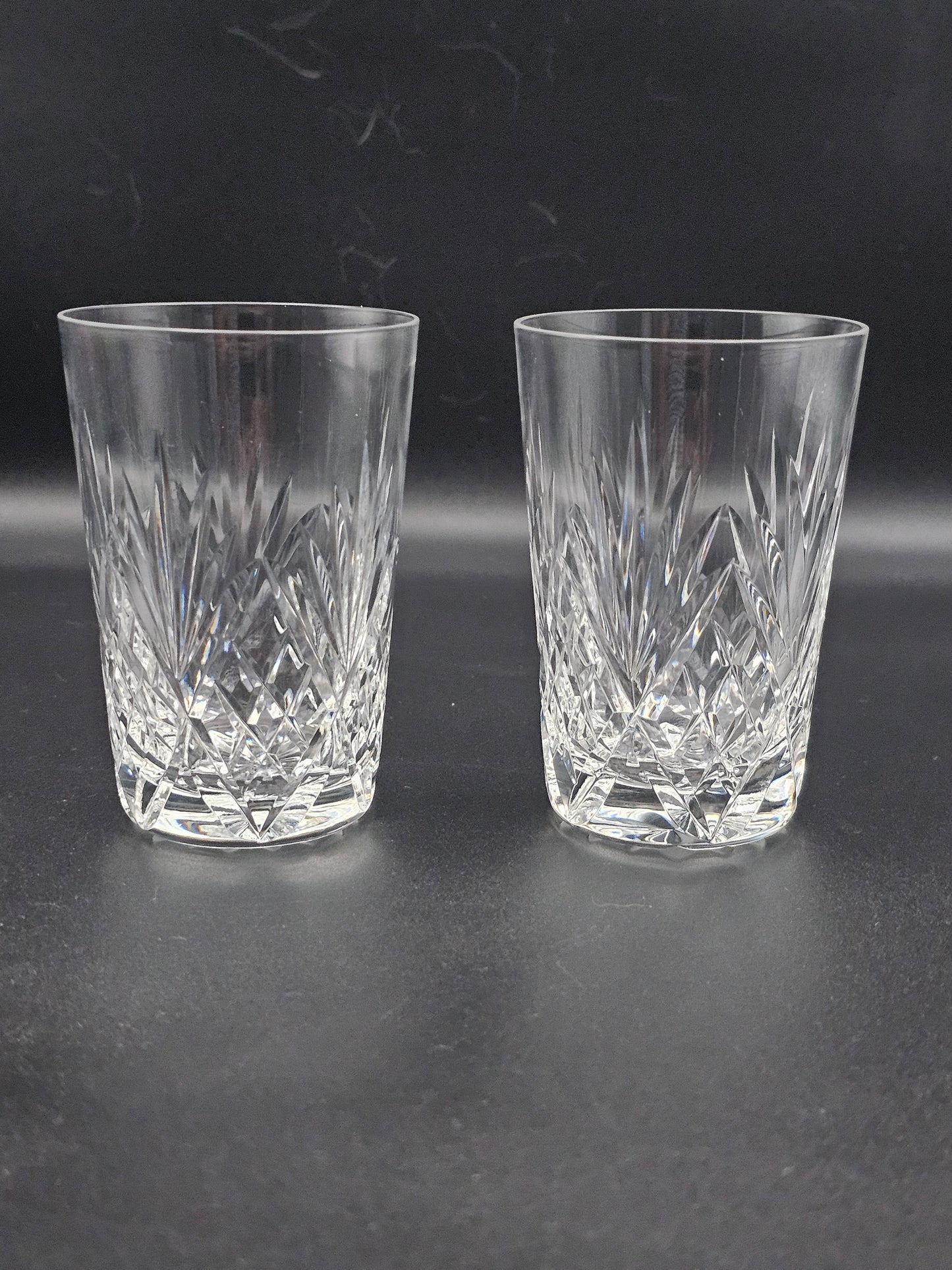 Pair of Small vintage Crystal glasses. 200ml