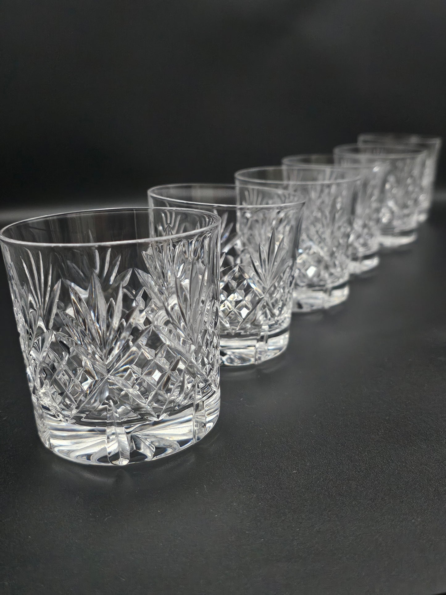 Set of 6 Vintage Edinburgh Crystal Tumblers Embassy Pattern 9oz boxed