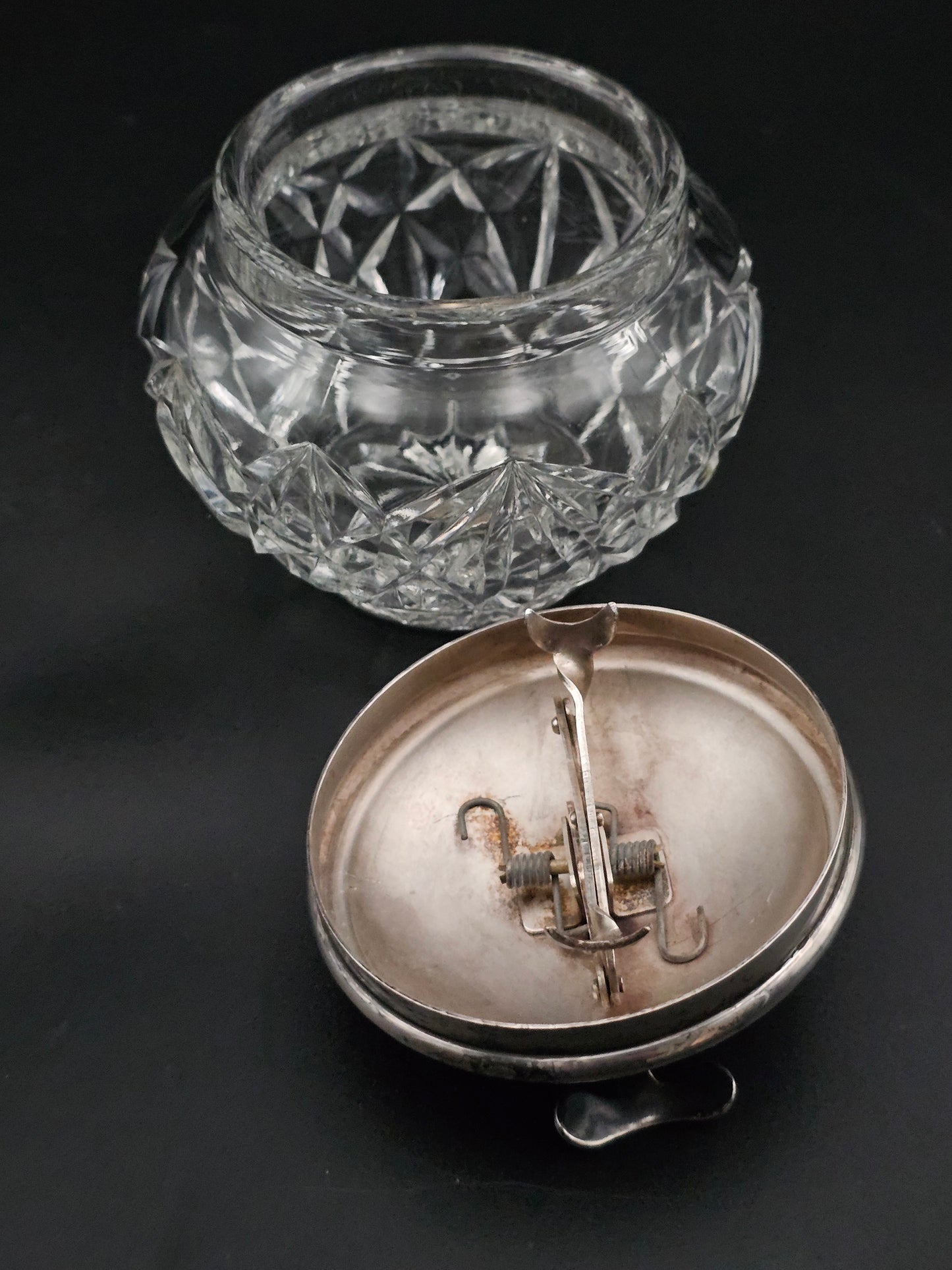 Beautiful vintage glass sugar cube bowl