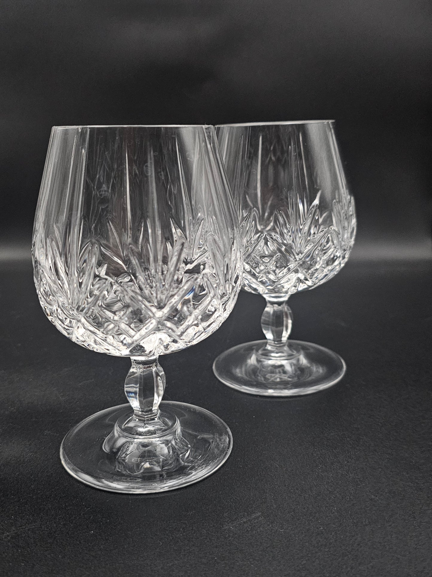 Pair of Crystal Brandy Glasses 12oz