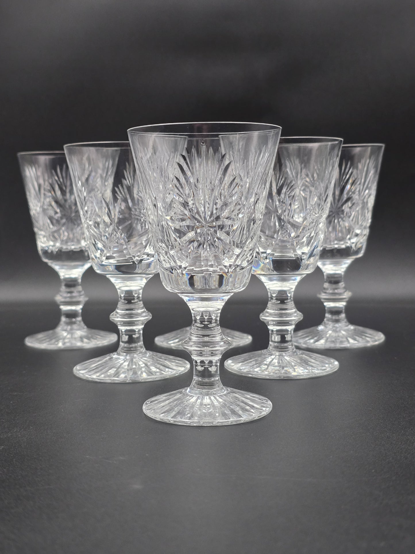 Star of Edinburgh, Edinburgh Crystal set of 6 Crystal Wine glasses. 150ml. 13.5cm tall