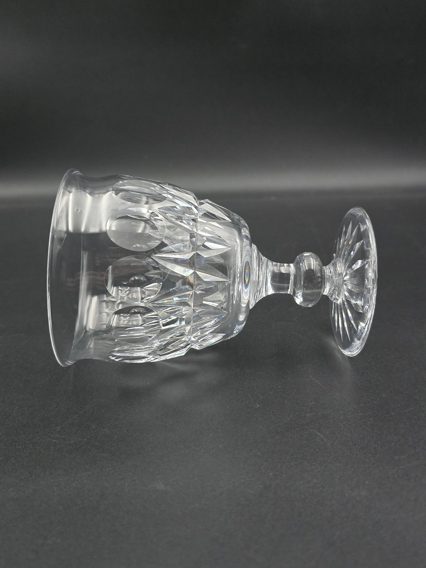 Set of 6 Tudor English Crystal Large wine goblets 250ml Raleigh Pattern.
