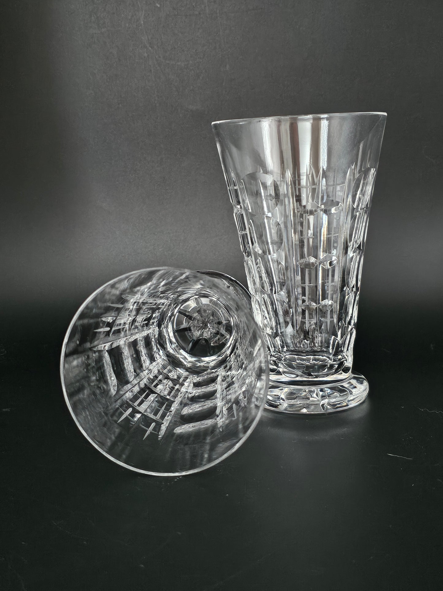 Pair of Crystal Tumblers. 12oz