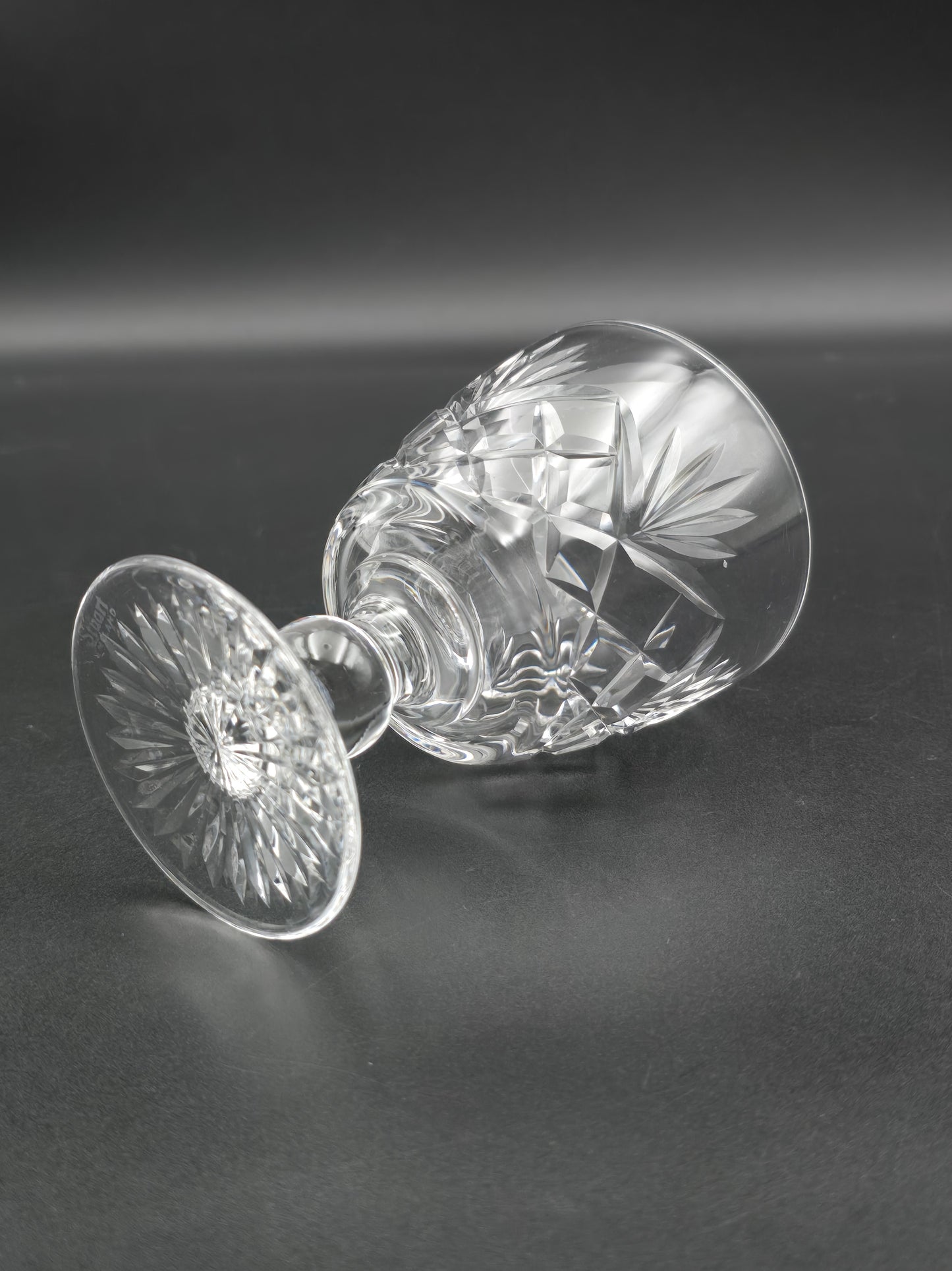 Set of 4 Stuart Crystal Ludlow Pattern Small Crystal wine glasses. 175ml